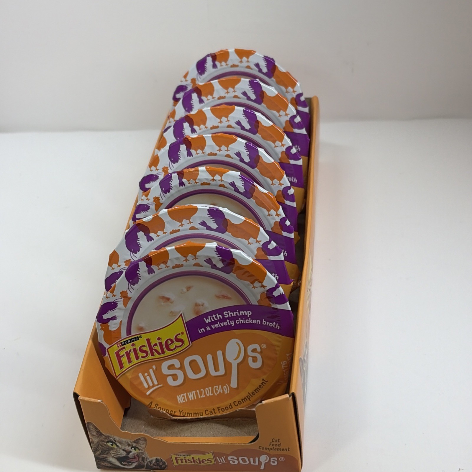 7-Purina Friskies Natural Grain Free Wet Cat Food Lickable Cat Treats Lil’ Soups