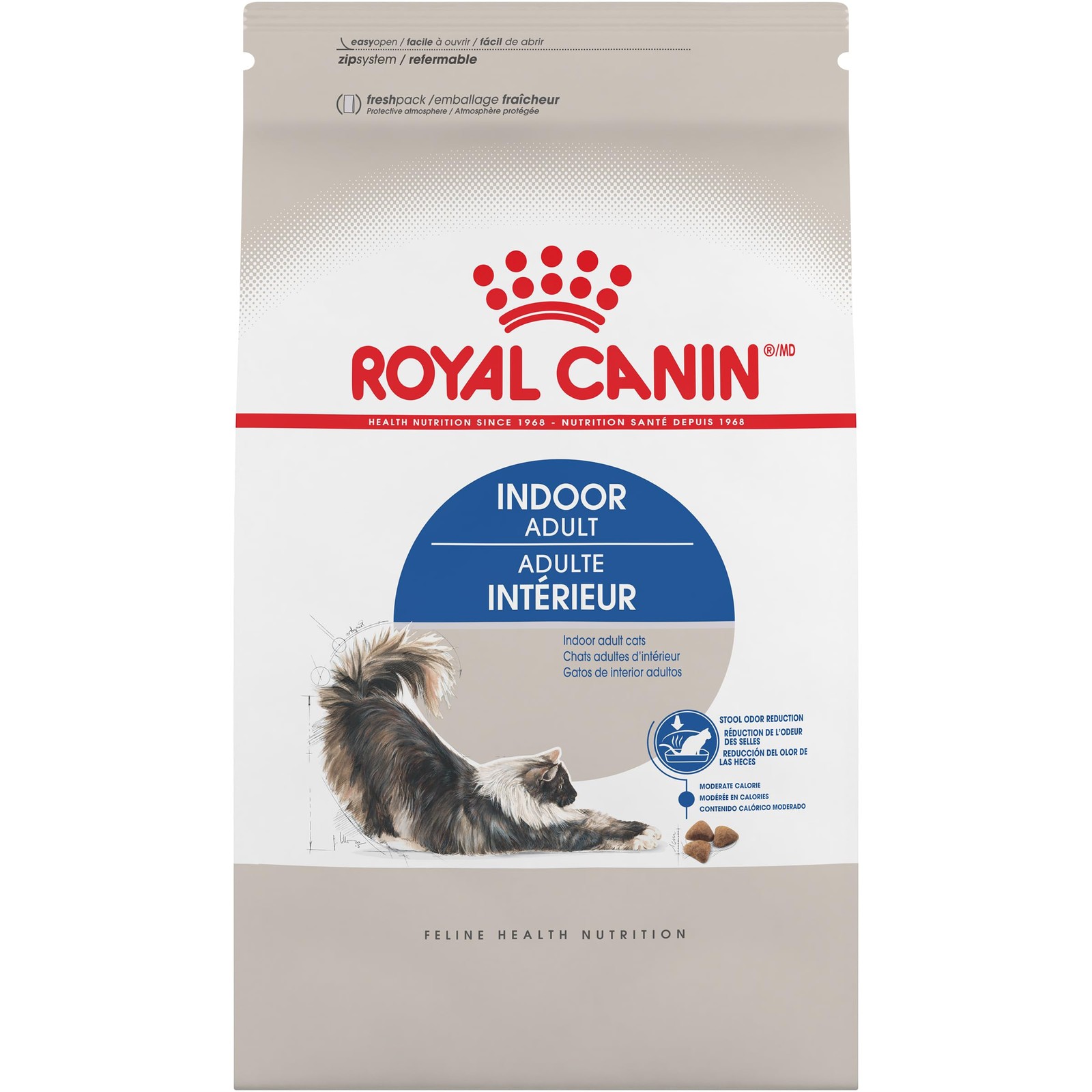 Royal Canin Feline Health Nutrition Indoor Adult 3 Pound (Pack of 1), Brown