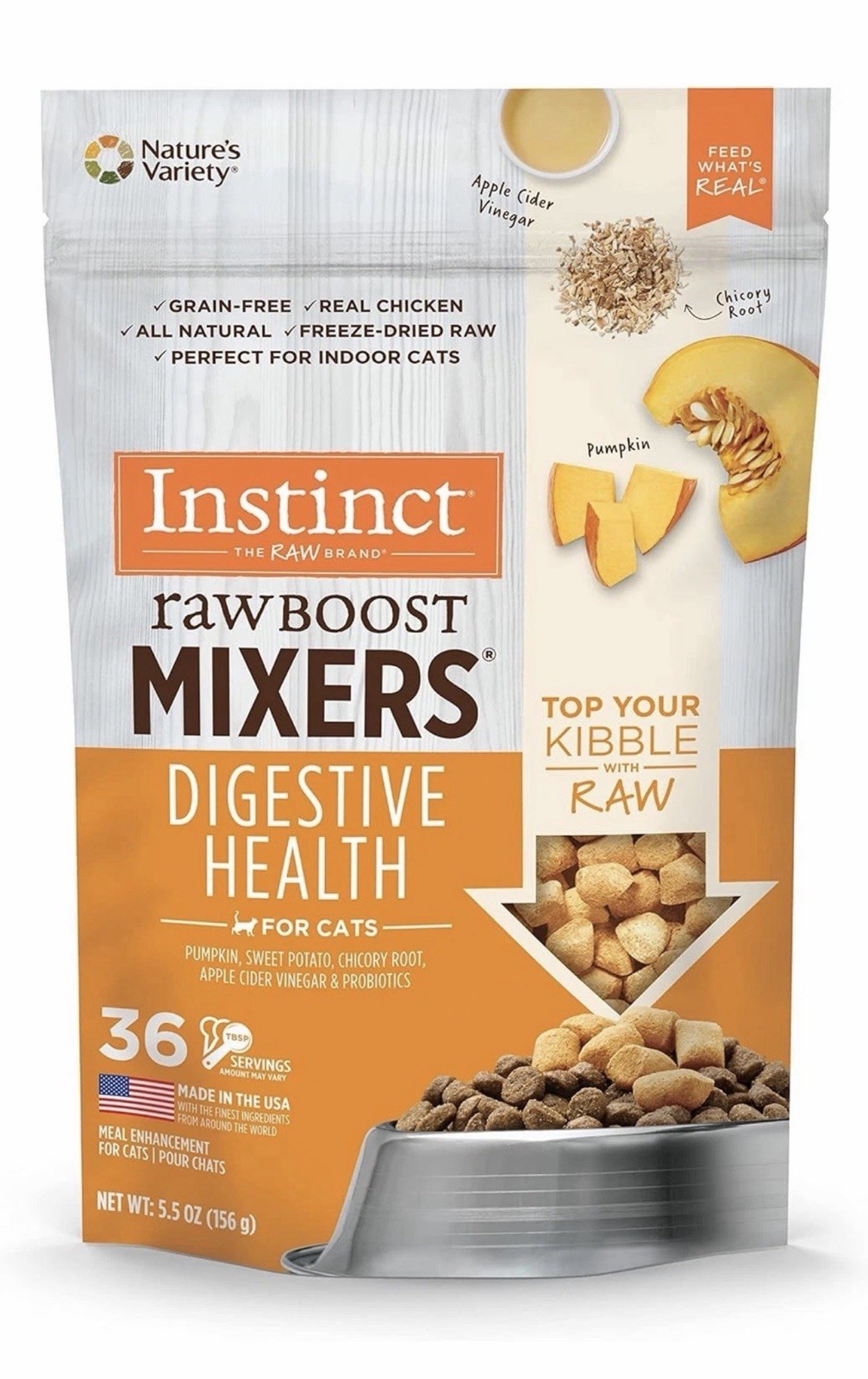 Nutrient-Dense Freeze-Dried Cat Food Toppers for Digestive Health – 5.5 oz – NEW