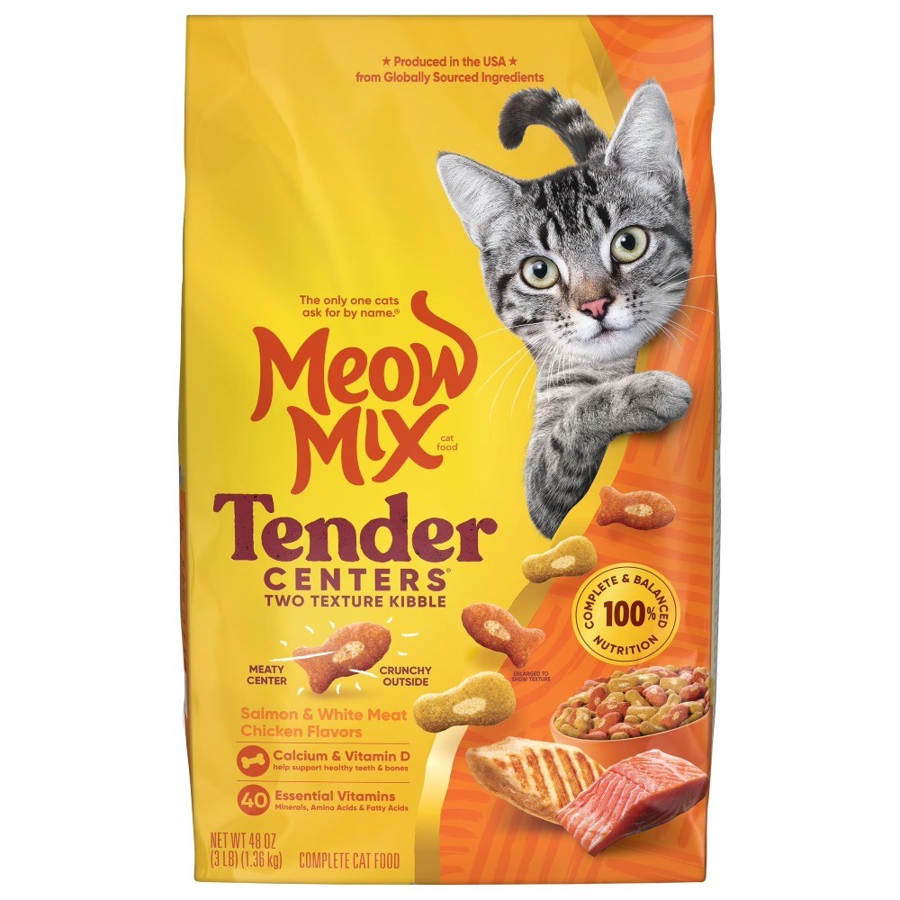 Tender Centers with Salmon & White Meat Chicken Flavors, Dry Cat Food, 3 lb. Bag