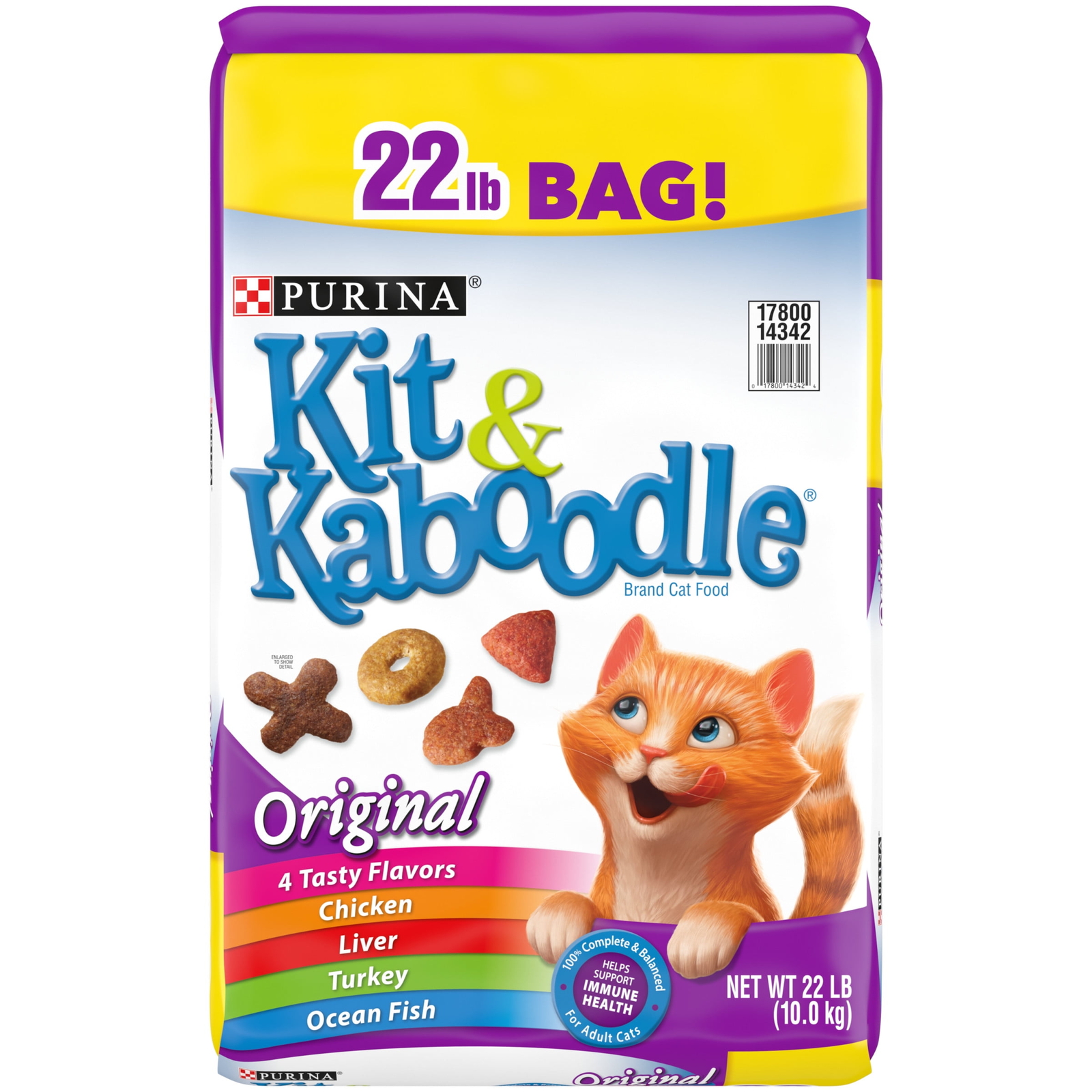 Purina Kit and Kaboodle Original Dry Cat Food for Adult Cats, 22 lb Bag