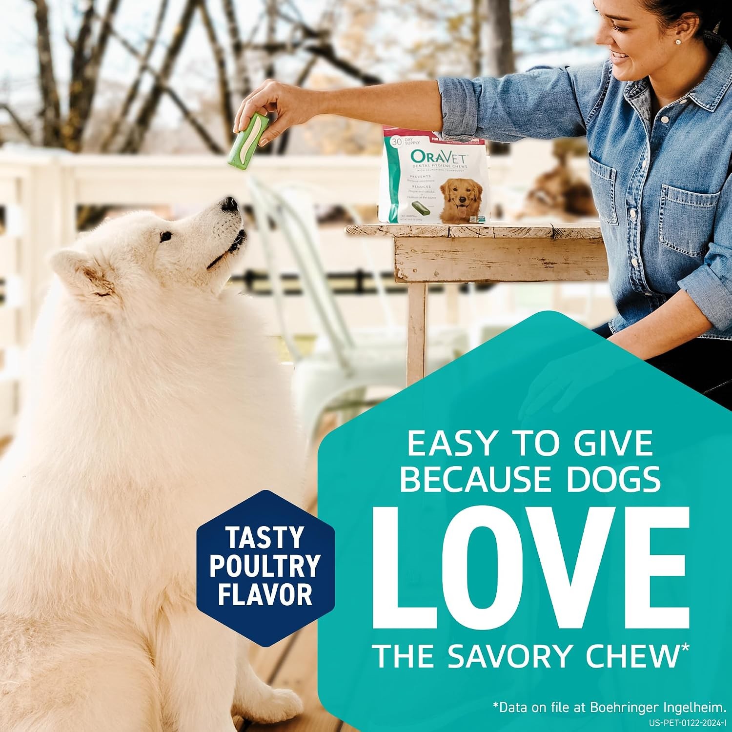 ORAVET Dental Chews for Dogs, Oral Care and Hygiene Chews (Medium Dogs, 25-50 lb