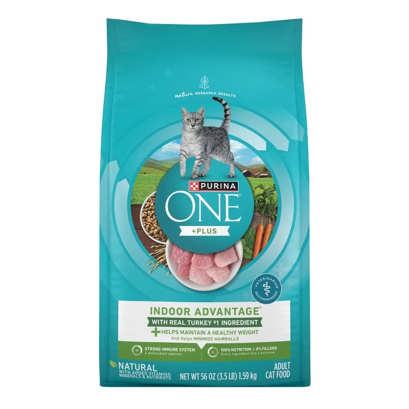 Purina ONE Indoor Advantage Natural Dry Cat Food with Turkey