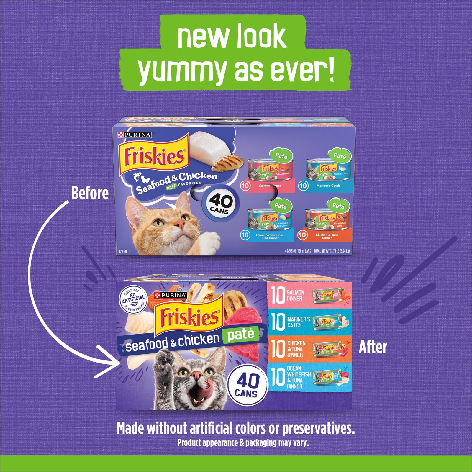 Purina Pate, Soft Seafood and Chicken Variety Pack, Wet Cat Food, 5.5 Oz Cans