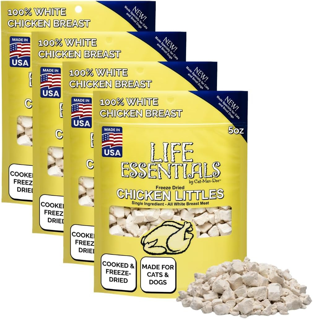 | Chicken Littles – 4 Pack of 5Oz Bags | Freeze Dried Chicken Cat & Dog Treats |