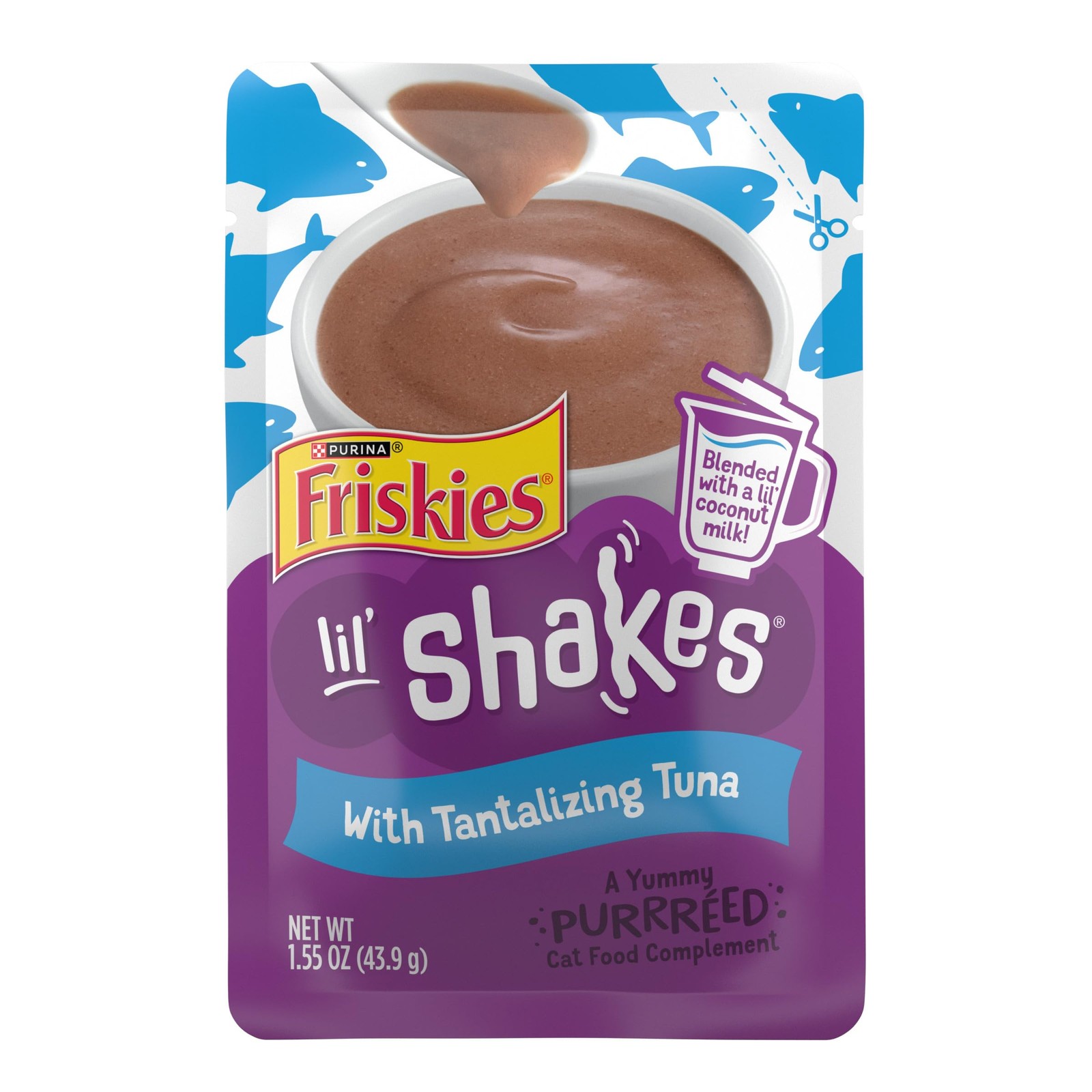 Purina Pureed Cat Food Topper, Lil’ Shakes With Tantalizing Tuna Lickable Cat…
