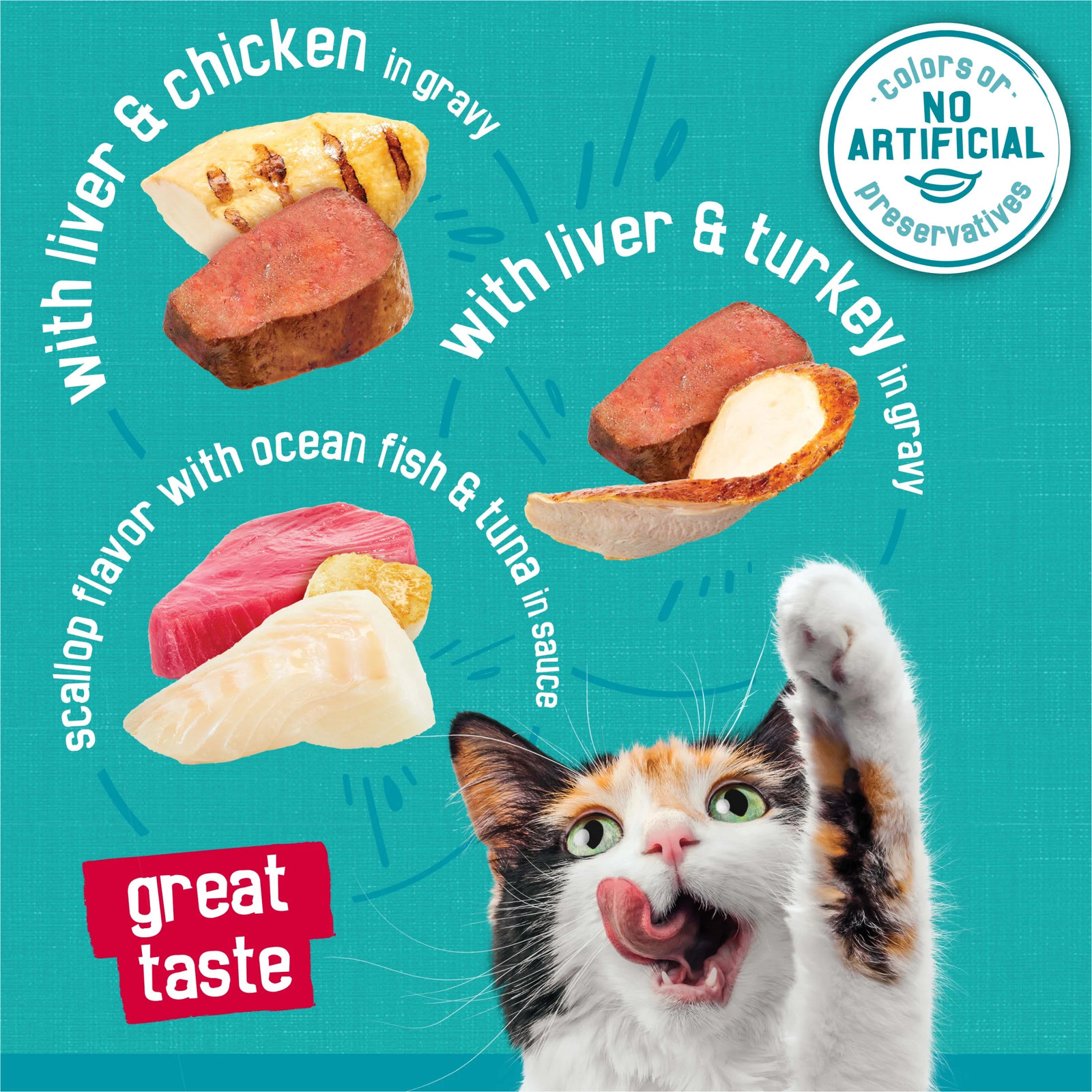 Gravy Tasty Treasures Prime Filets, Wet Cat Food, 12 Pack, 5.5 Oz Cans