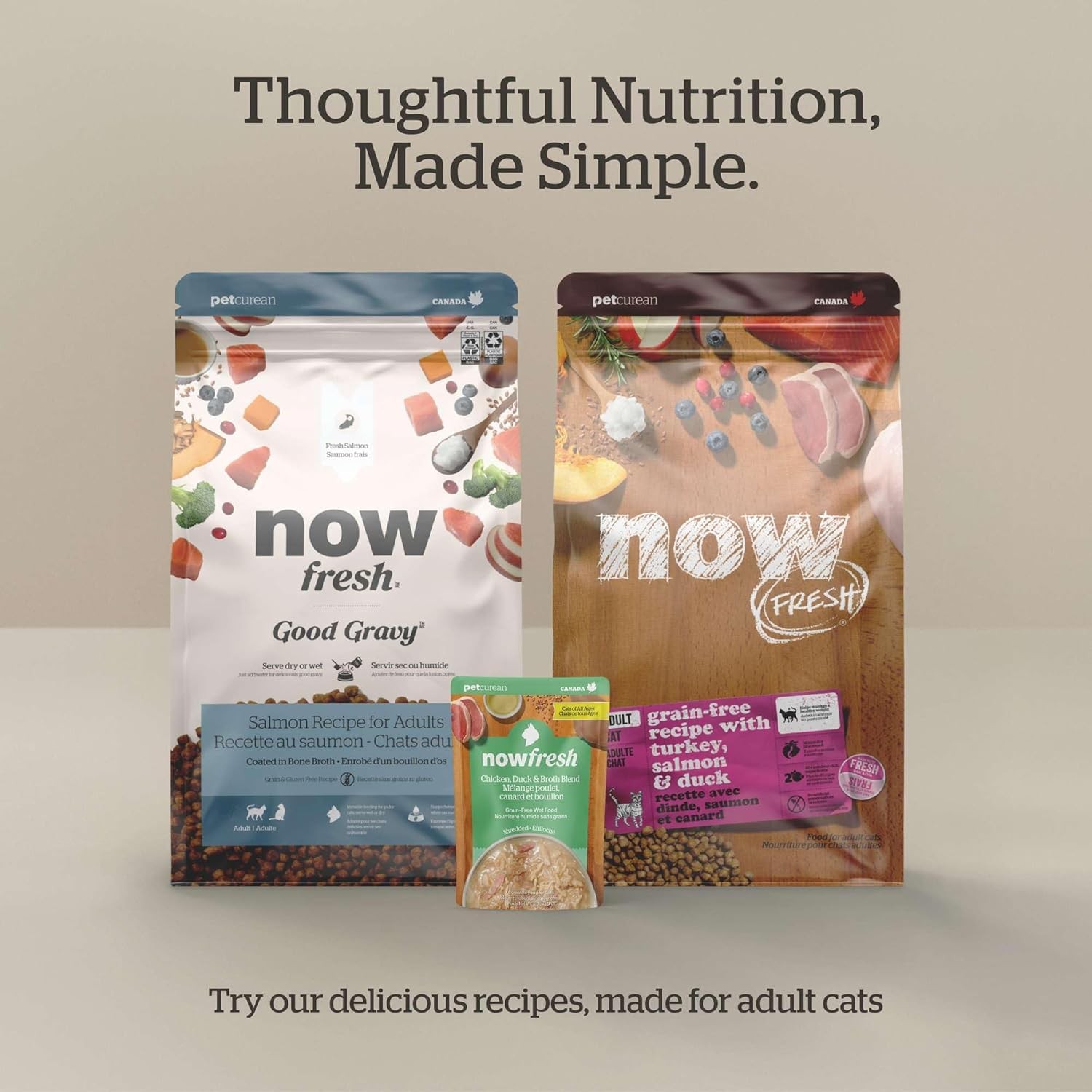 Now Fresh Good Gravy Grain-Free Dry Cat Food with Salmon, 3 Pound (Pack of 1)