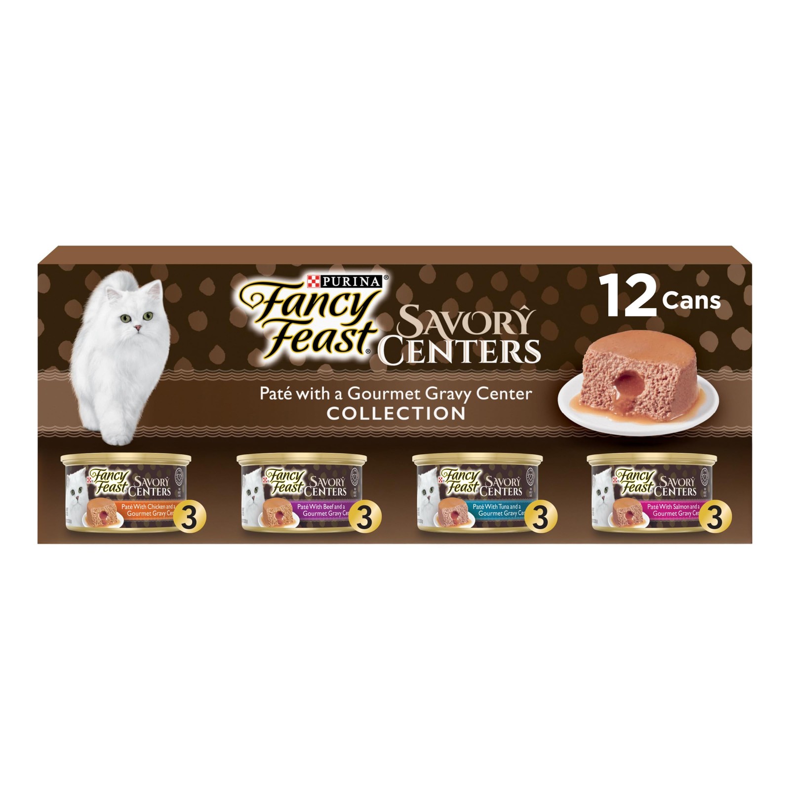 Purina Fancy Feast Savory Centers Wet Cat Food Pate Variety Pack With Chicken…
