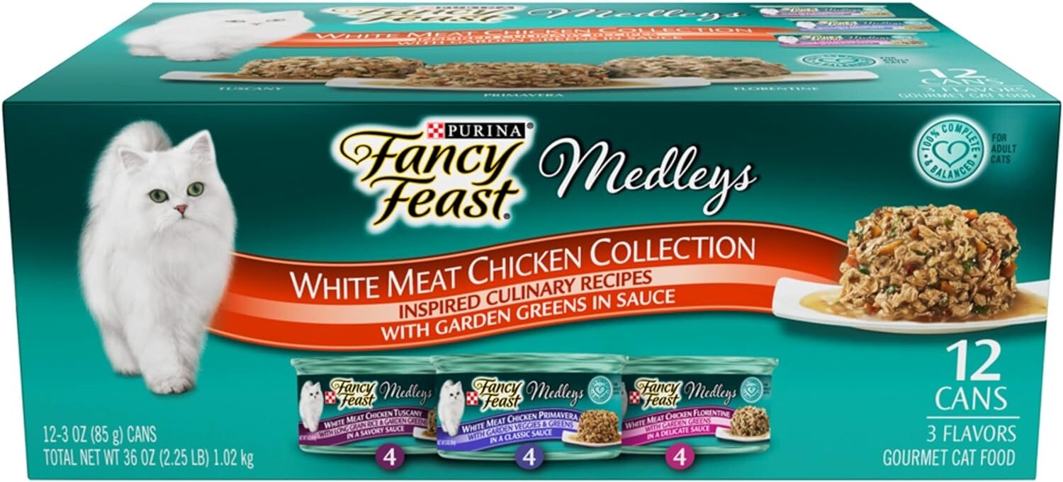 Purina Medleys Chicken Florentine & Primavera Variety Pack – 12 x 3 oz. Cans
