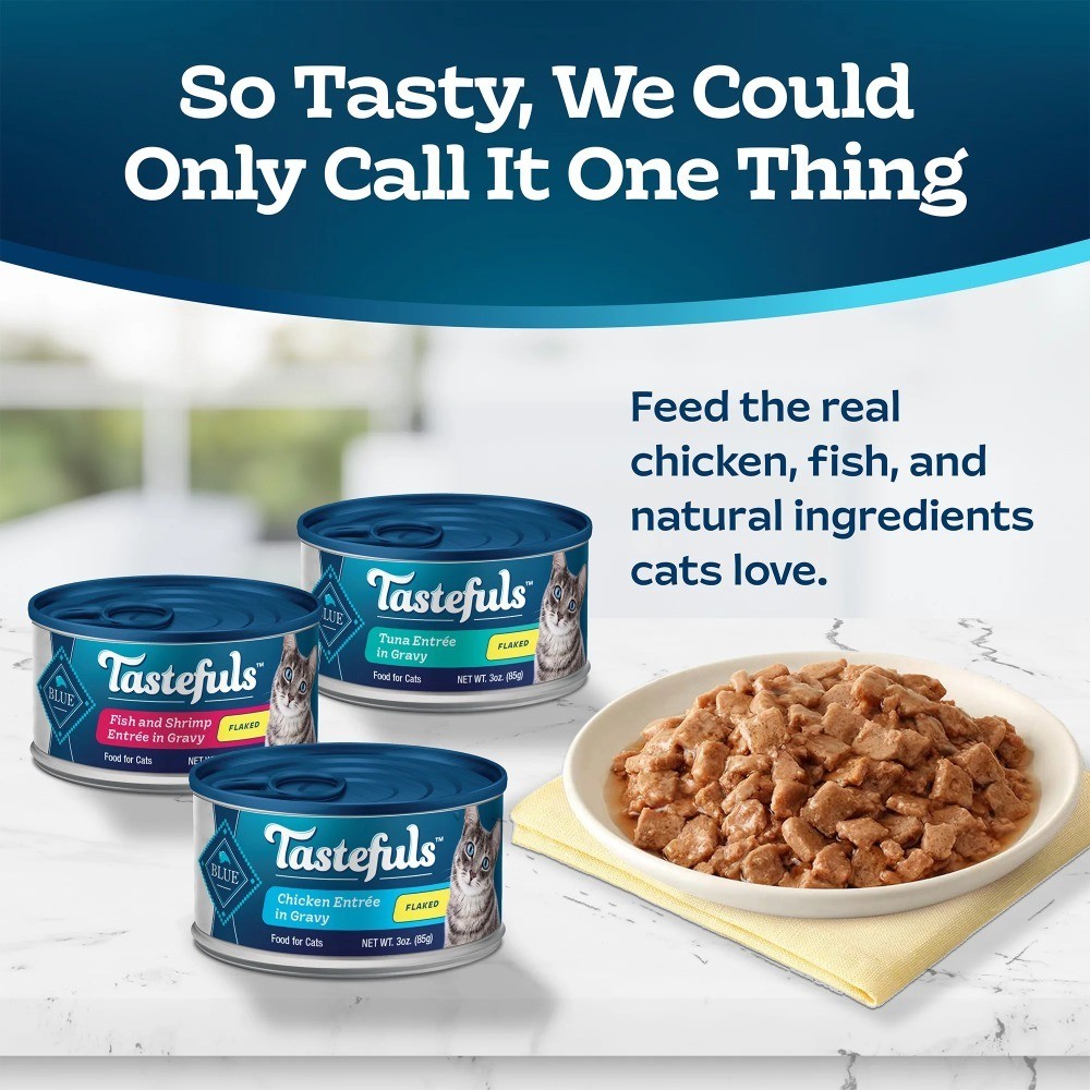 Wet Cat Food Flaked Variety Pack Tuna Salmon Chicken 3oz Cans Case of 12
