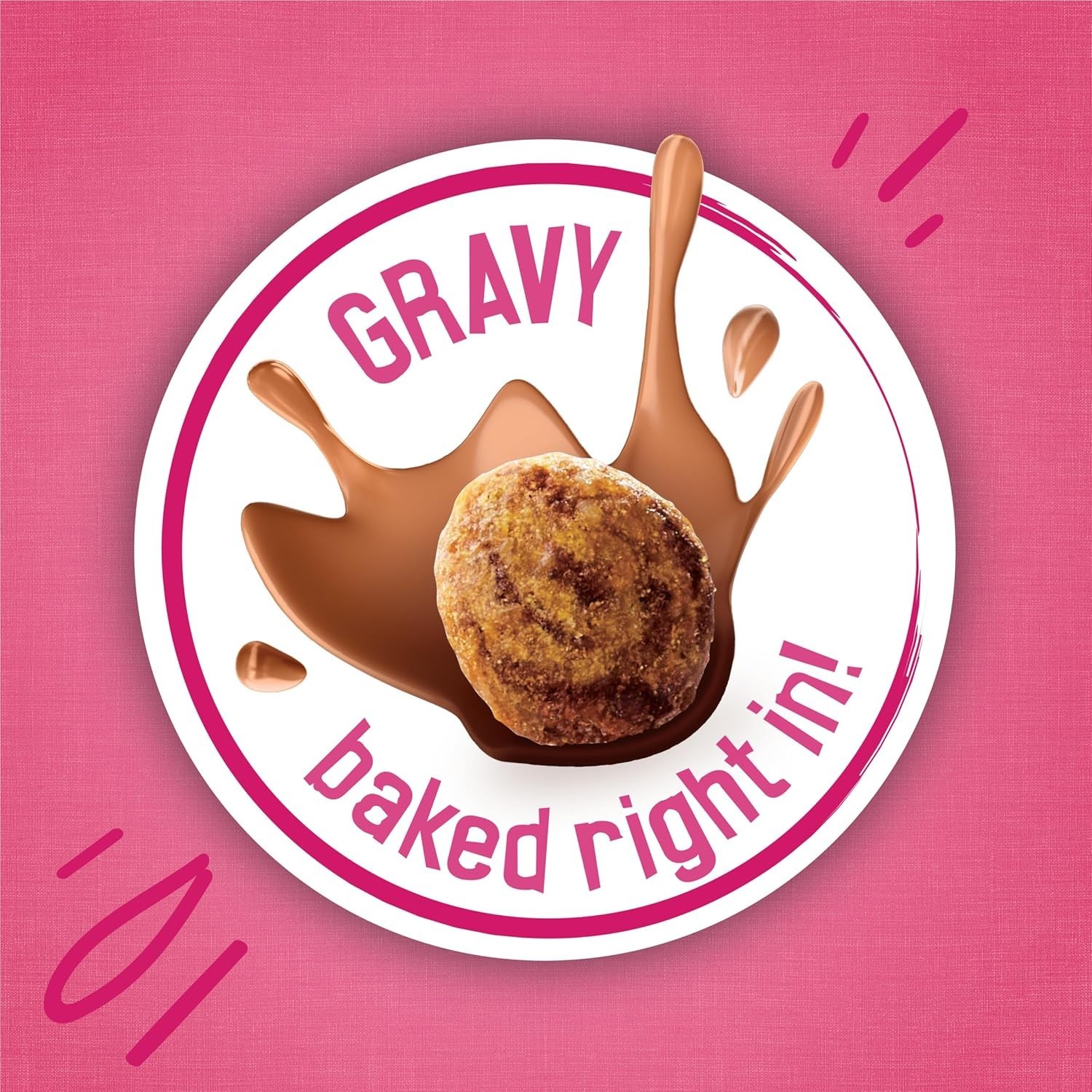 Purina Friskies Gravy Swirlers With Flavors of Chicken, Salmon and Gravy Dry Cat