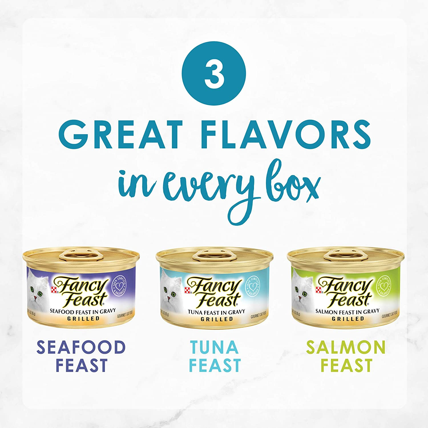 Purina Fancy Feast Gravy Wet Cat Food Variety Pack, Seafood Grilled Collection –
