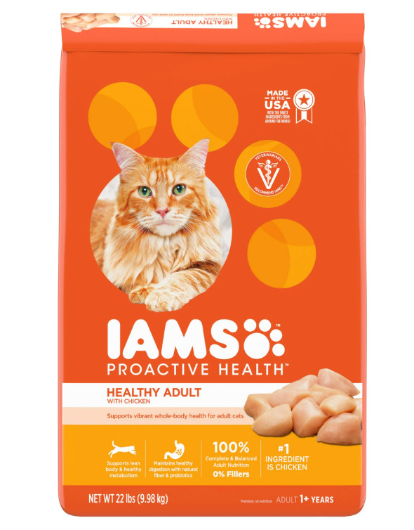 Iams Proactive Health Chicken Dry Cat Food, 22 Lb Bag