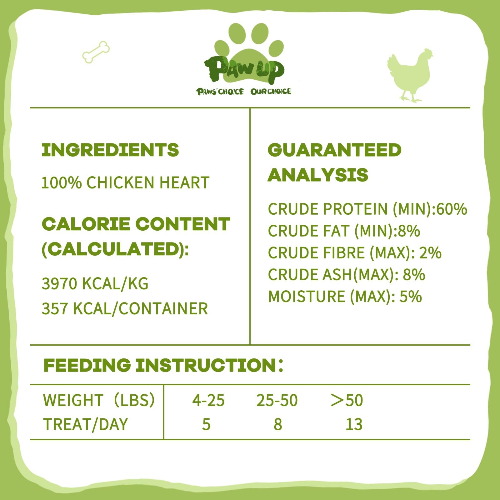 Freeze Dried Cat Treats, Chicken Heart Single 3.2 Ounce (Pack of 1)
