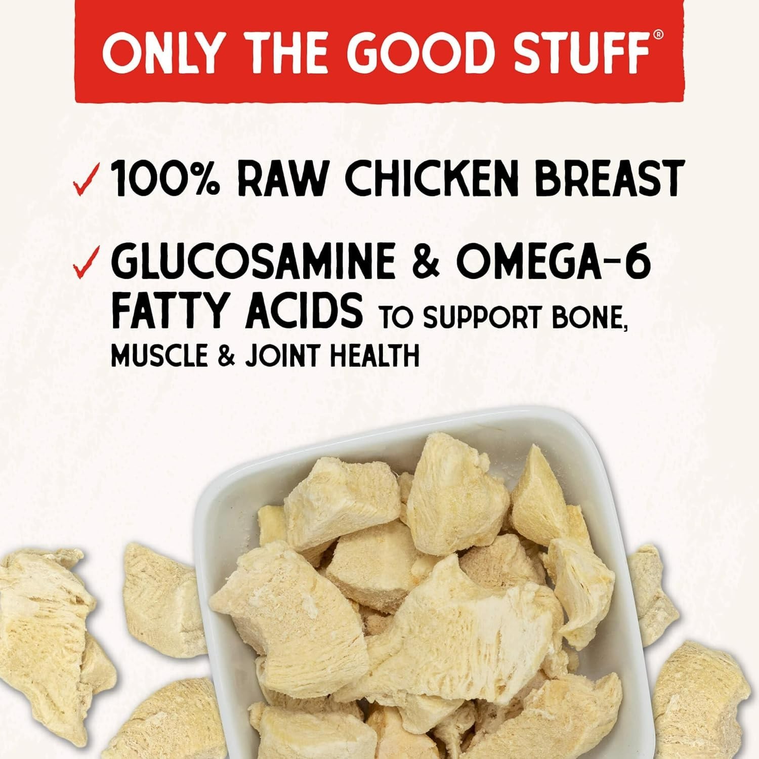 Freeze-Dried Raw Chicken Breast Dog Treats – Single Ingredient, No Additives …