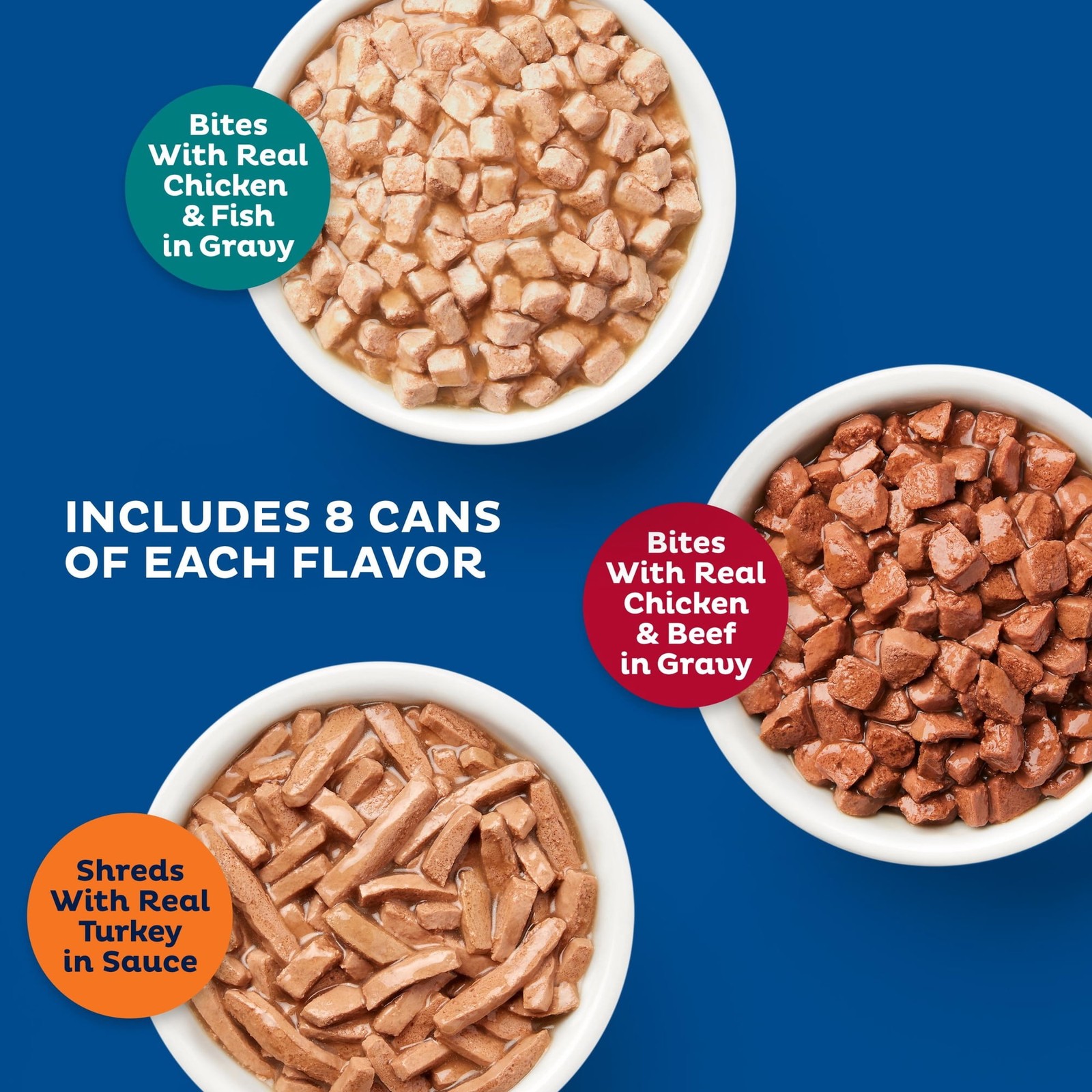 9Lives Poultry & Beef Favorites Wet Cat Food Variety pack, 5.5 oz. Cans 24 pack