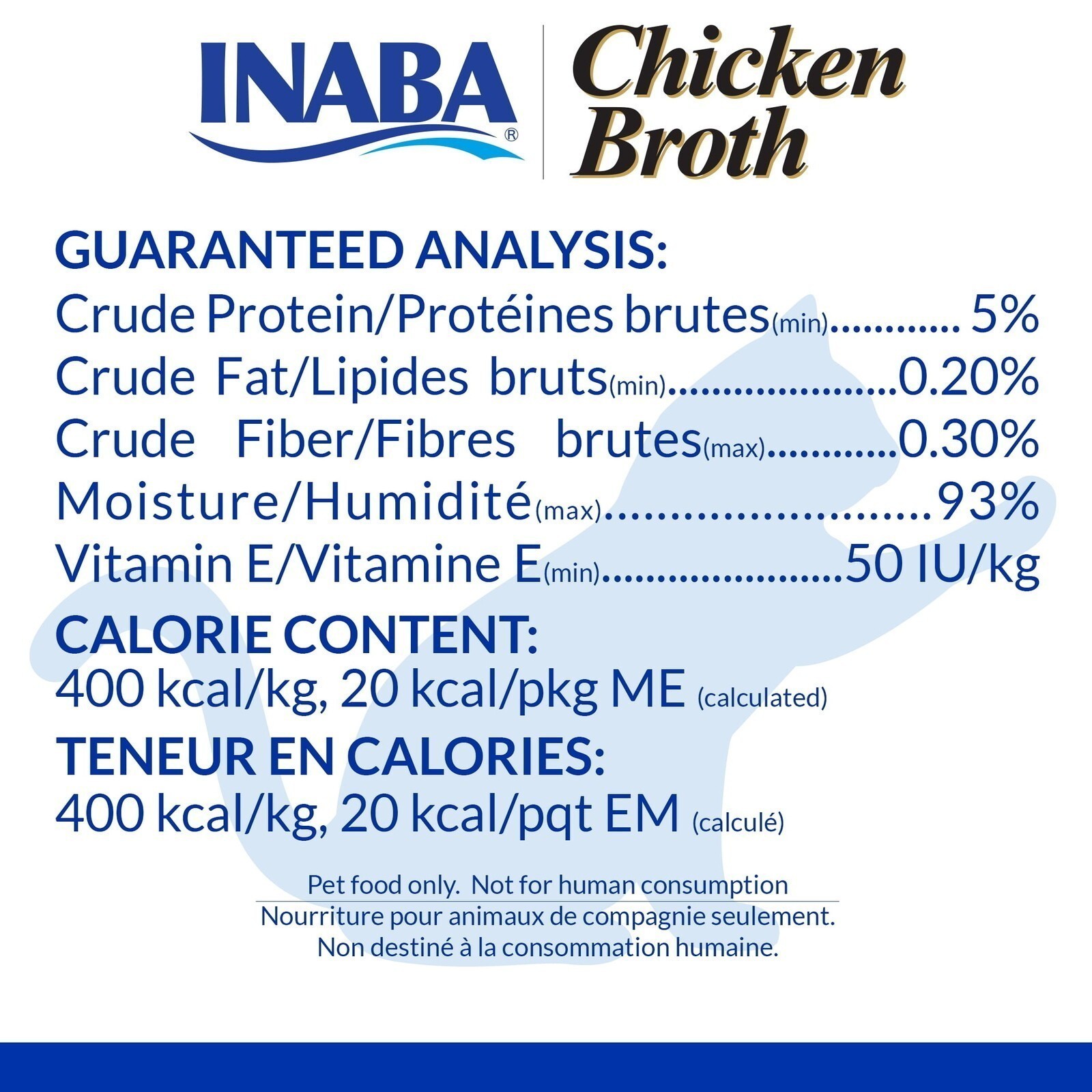 Chicken Broth Complement/Topper/Treat Grain-Free 100% Natural for Cats All Ages