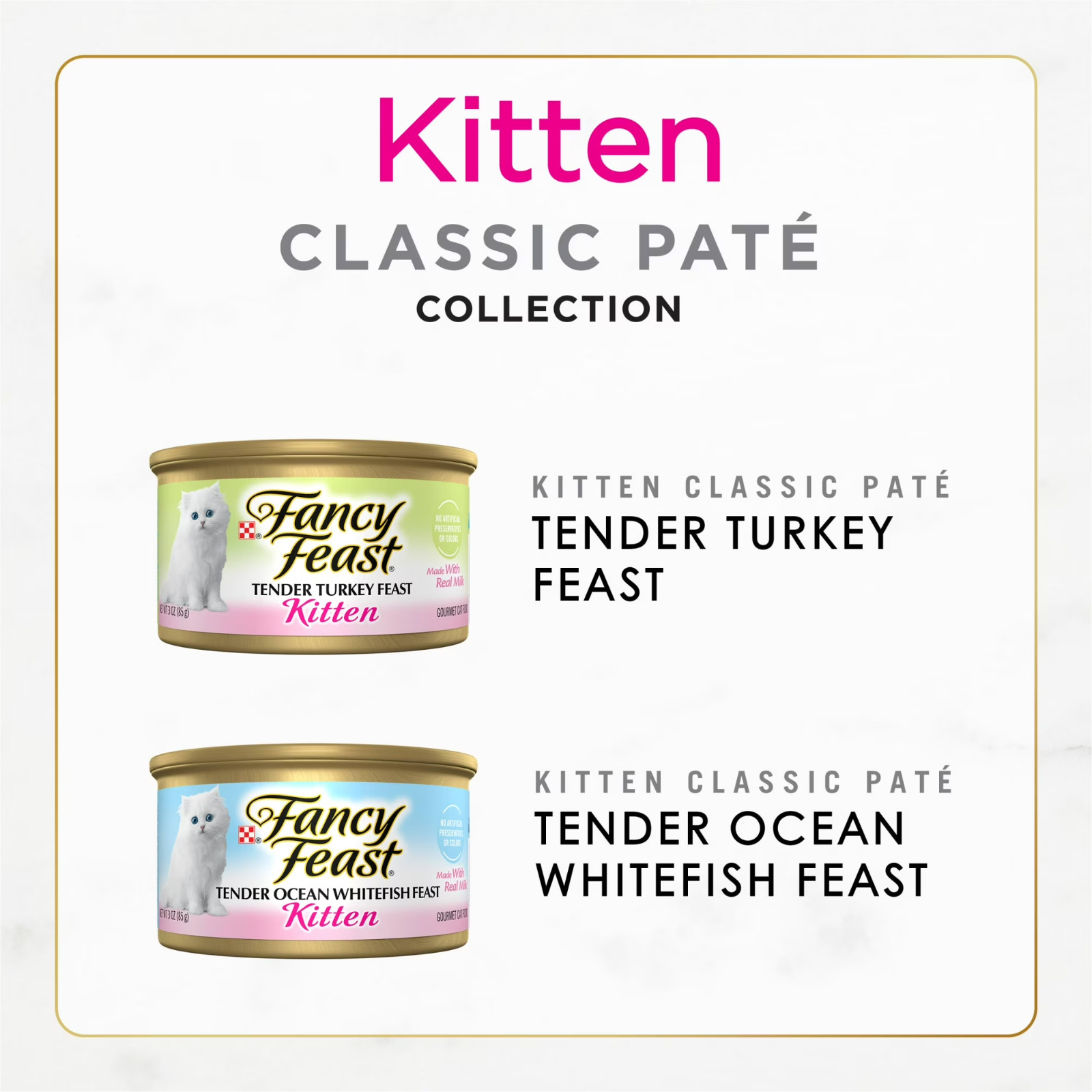 Classic Pate Kitten Wet Cat Food Salmon Primavera 12 Cans Multi-Pack