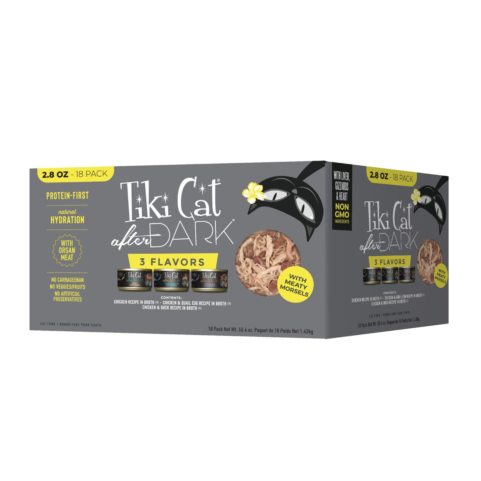 Tiki Pets Tiki Cat After Dark Variety Pack High-Protein And 100 Non-Gmo