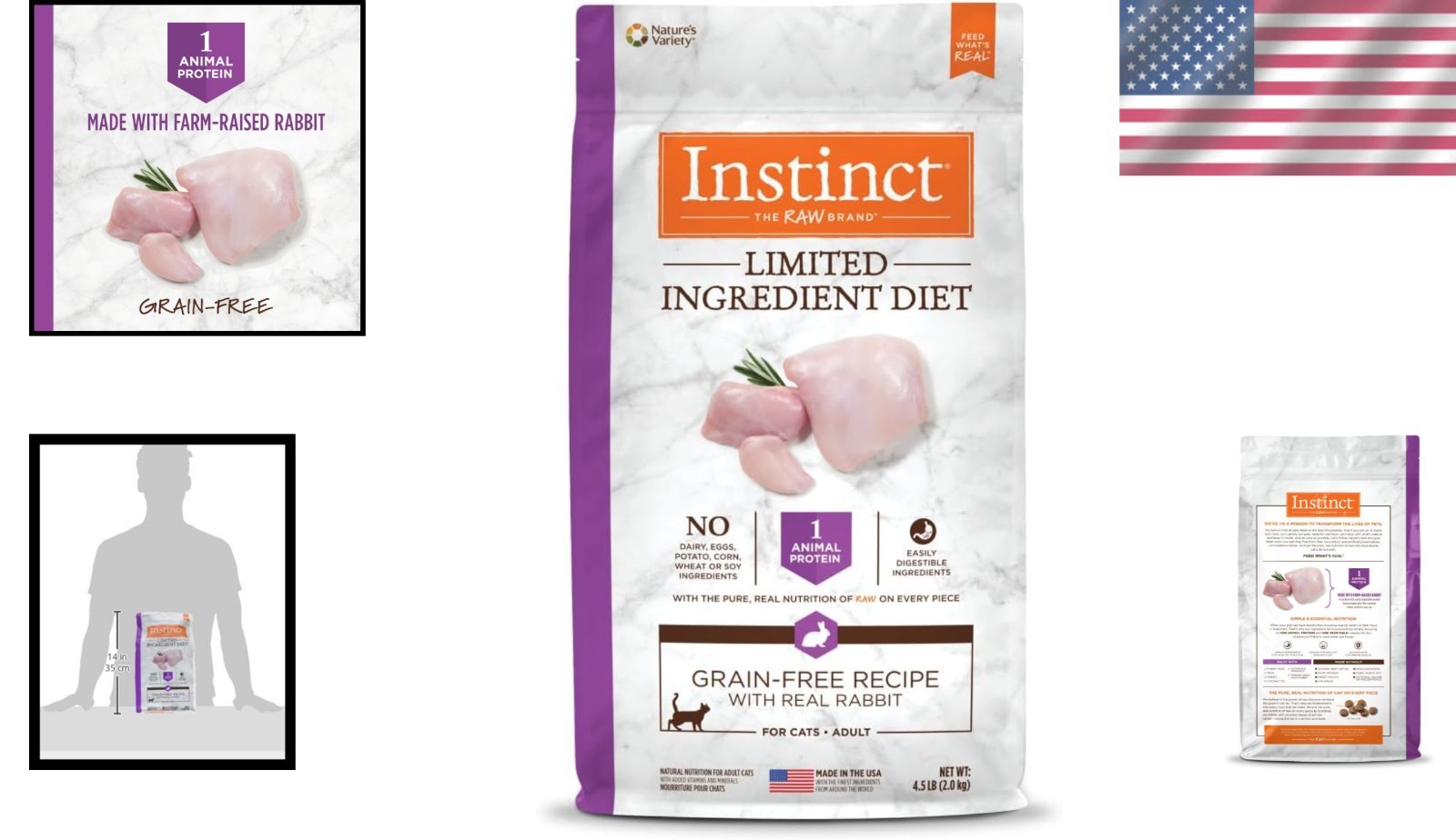Dry Cat Food with Real Rabbit – Grain-Free, Limited Ingredients, 4.5 lb