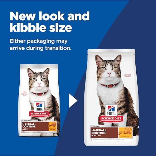 Hill’s Science Diet Adult 1-6 Hairball Control 15.5 Pound (Pack of 1), White
