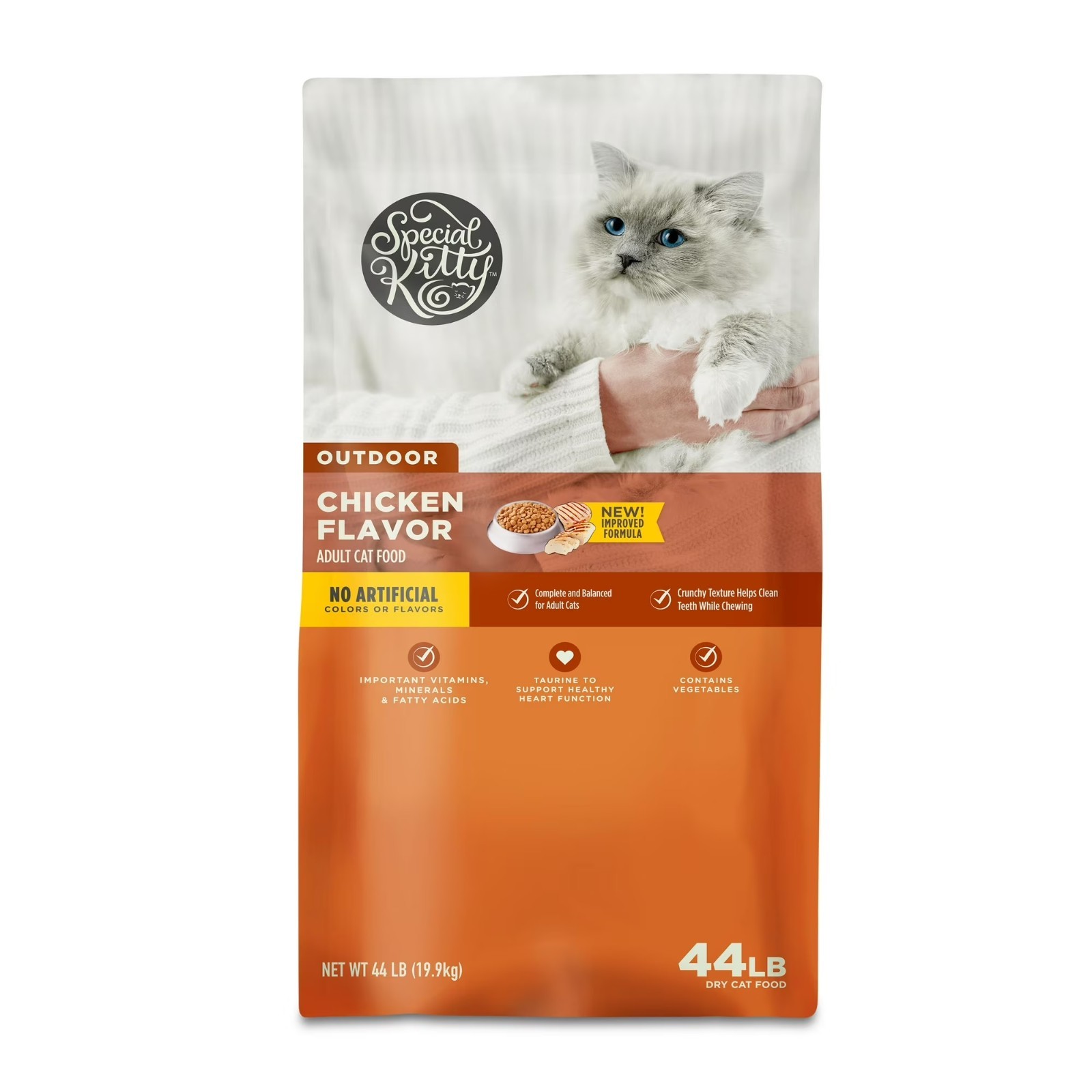New Special Kitty Outdoor Formula Dry Cat Food, 44 lb Bag