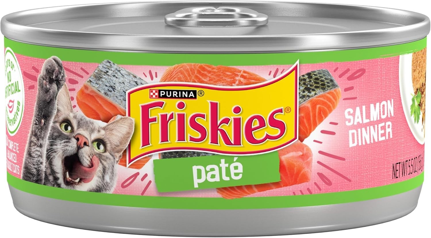 Purina Salmon Wet Cat Food Pate Pack of 24 5.5 oz Cans for Kittens & Adults