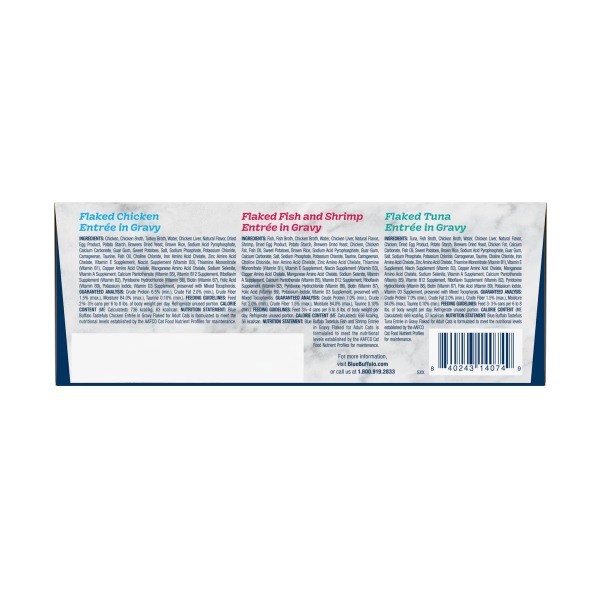 Tastefuls Natural Flaked Wet Cat Food Variety Pack, Tuna, Chicken, Fish