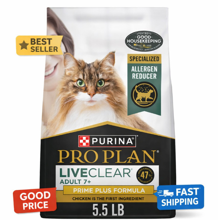 Purina LiveClear 7+ Cat Allergen Reducer Chicken & Rice Dry Cat Food