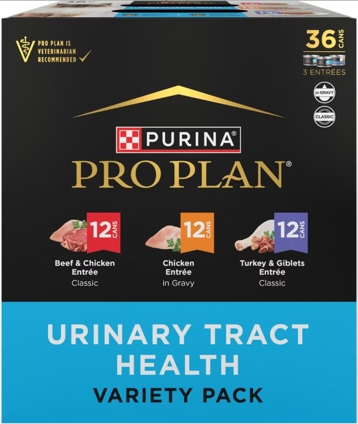 Purina Pro Plan Urinary Tract Health Variety Pack Wet Cat Food, 3 oz. Case of 36