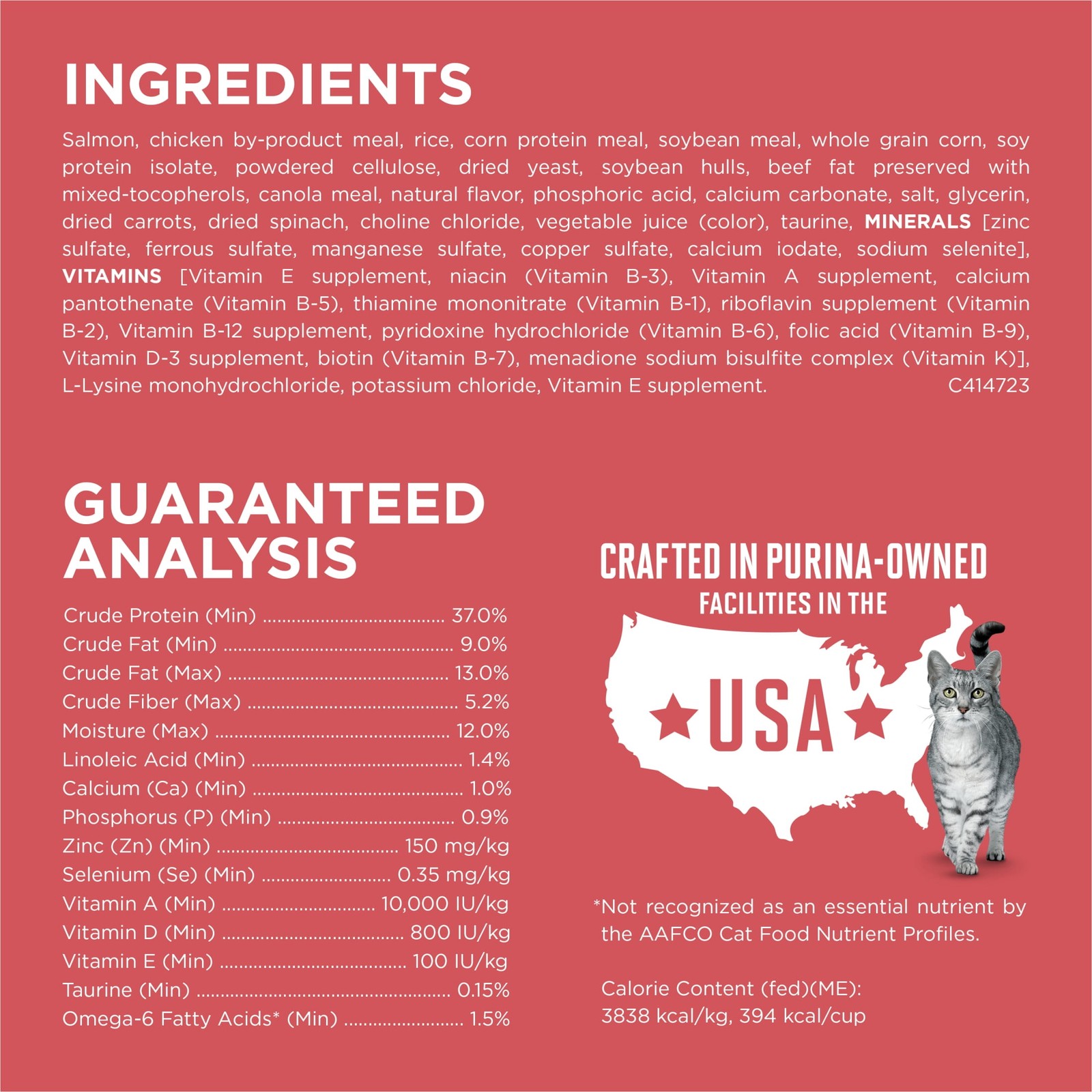 Plus Indoor Advantage Dry Cat Food Salmon 16 lb Bag