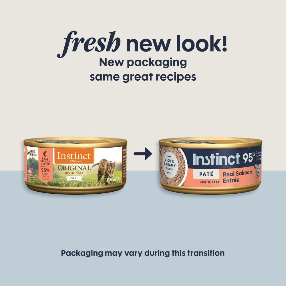 Instinct Original Grain Free Real Salmon Recipe Natural Wet Canned Cat Food by N