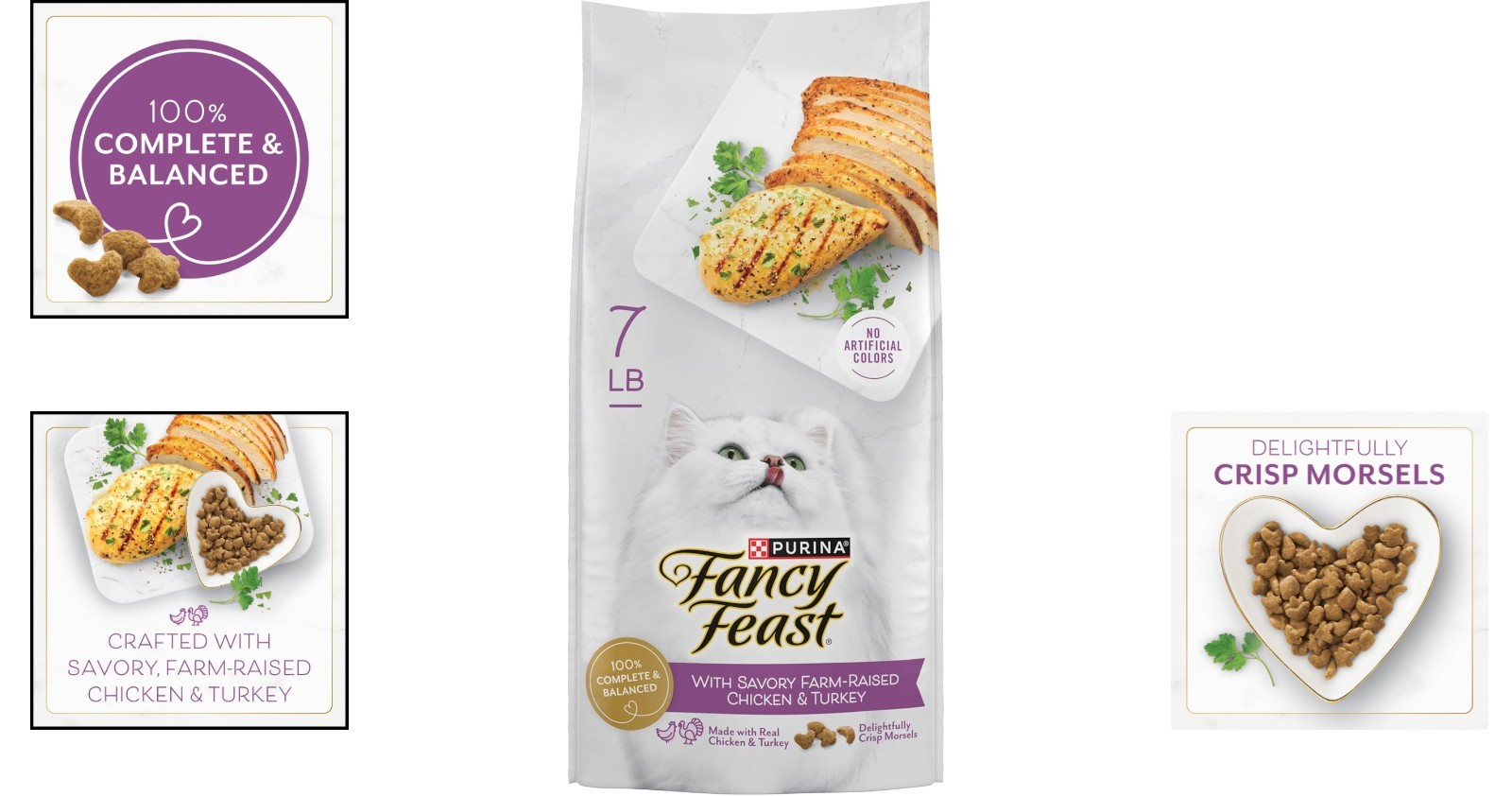 Purina 7 lb. Gourmet Dry Cat Food with Chicken & Turkey – Grain-Free Goodness