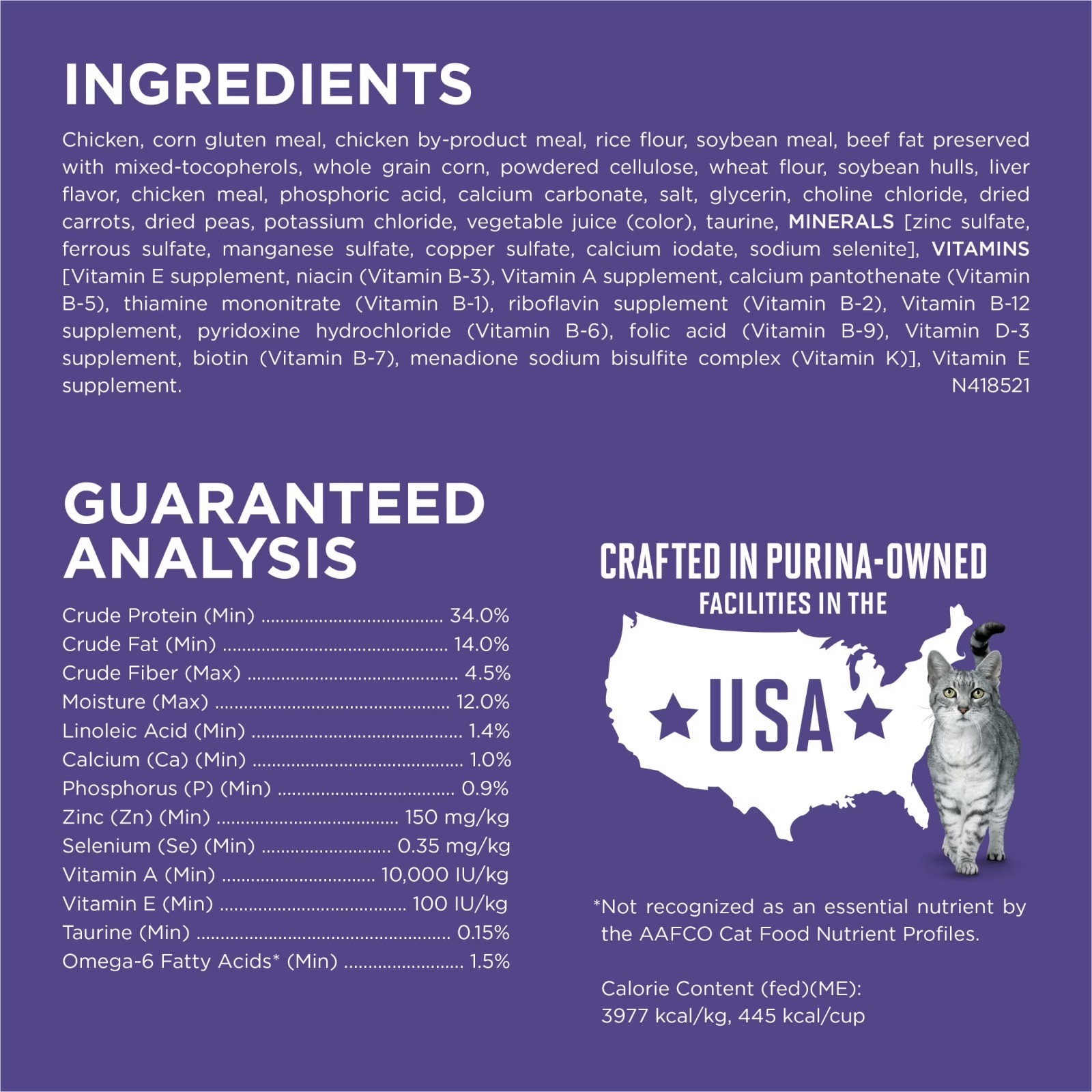 Purina ONE Plus Hairball Formula Dry Cat Food Chicken Adult 16 lb Bag