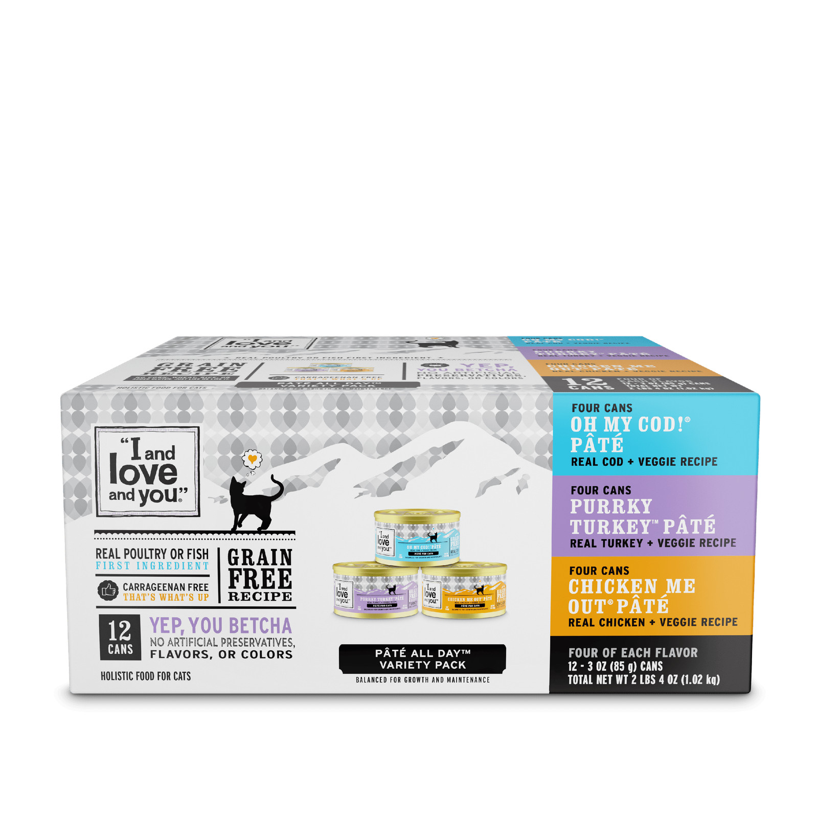 «I and love and you» Pate All Day Variety Pack,Chickenm,All Lifestages