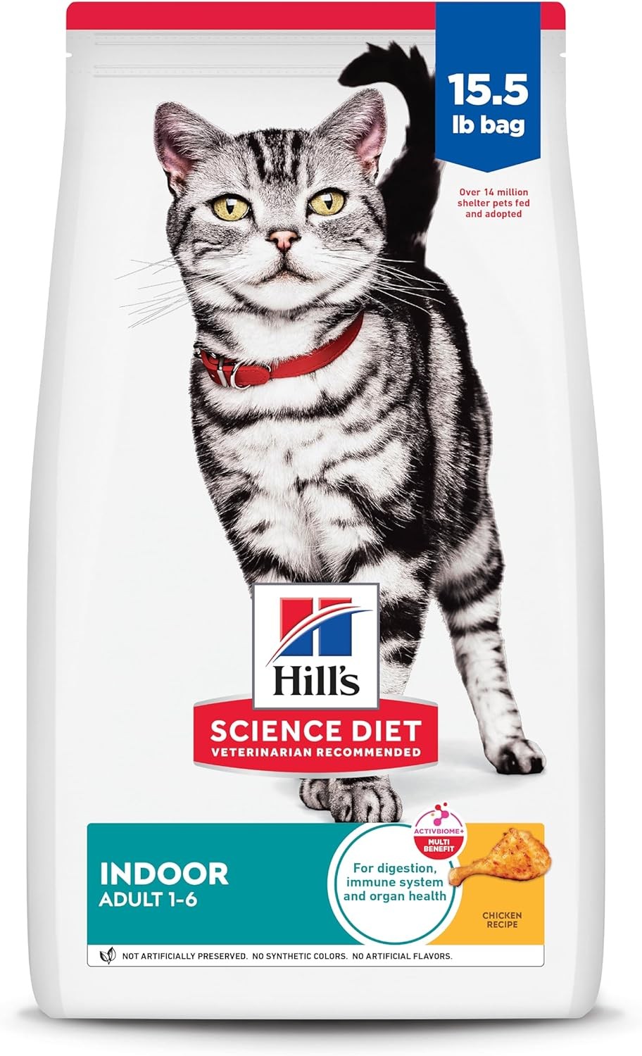 Hill’s Science Diet Adult Indoor Chicken Recipe Dry Cat Food, 15.5 lb