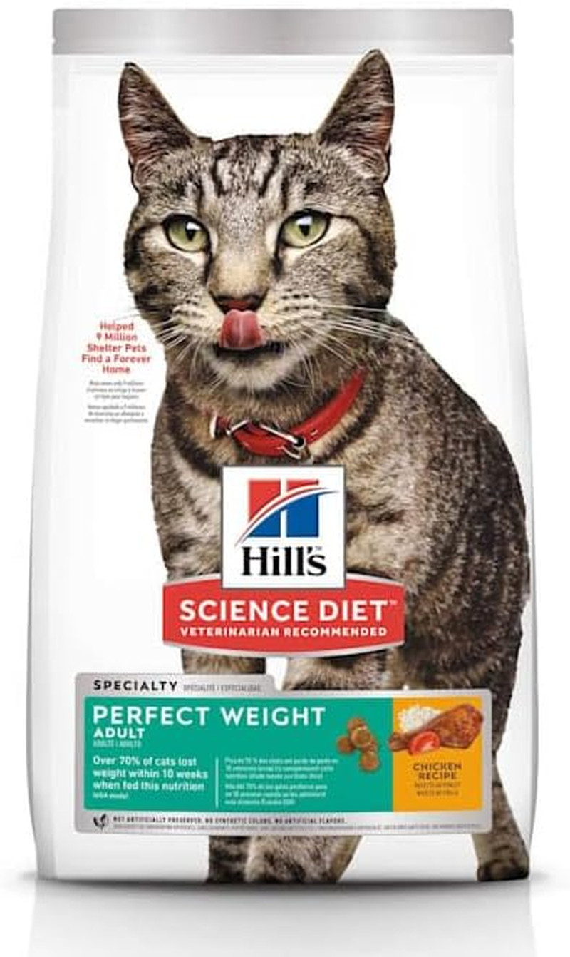 Hill’S Science Diet Adult Perfect Weight Dry Cat Food, Chicken, 3 Lb. Bag