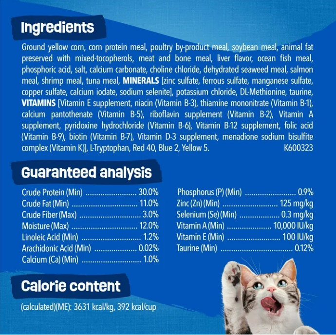 (3 pack) Purina Friskies Dry Cat Food Seafood Sensations With Salmon, Tuna 30 lb