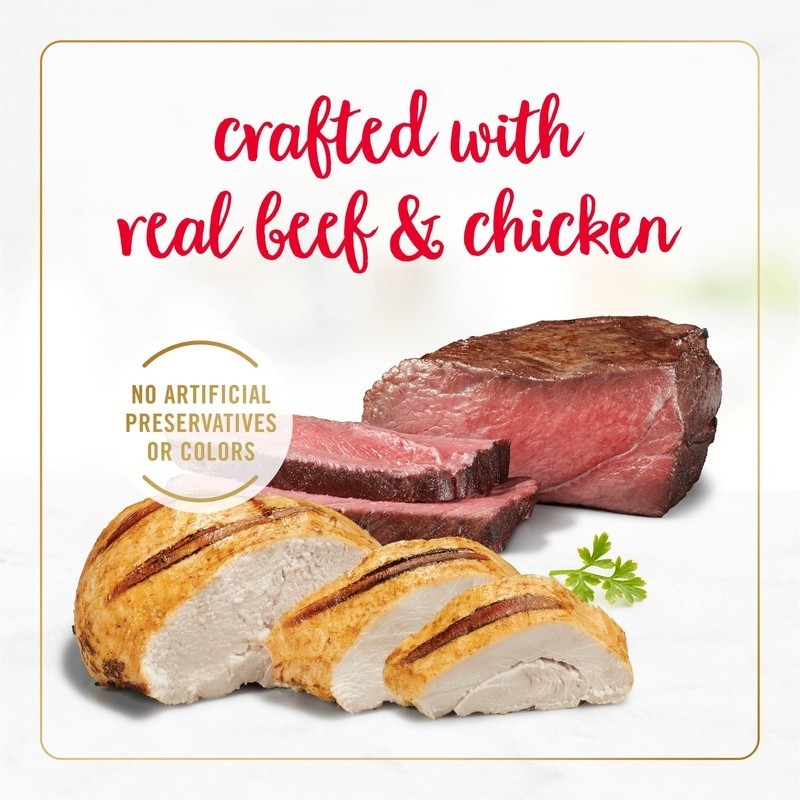 Grain Free Beef Chicken Pate Wet Cat Food High Protein All Breeds 3oz Can 24Pack