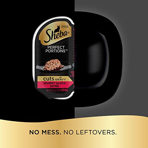 SHEBA PERFECT PORTIONS Wet Cat Food Cuts in Gravy Gourmet Salmon, Signature & 24