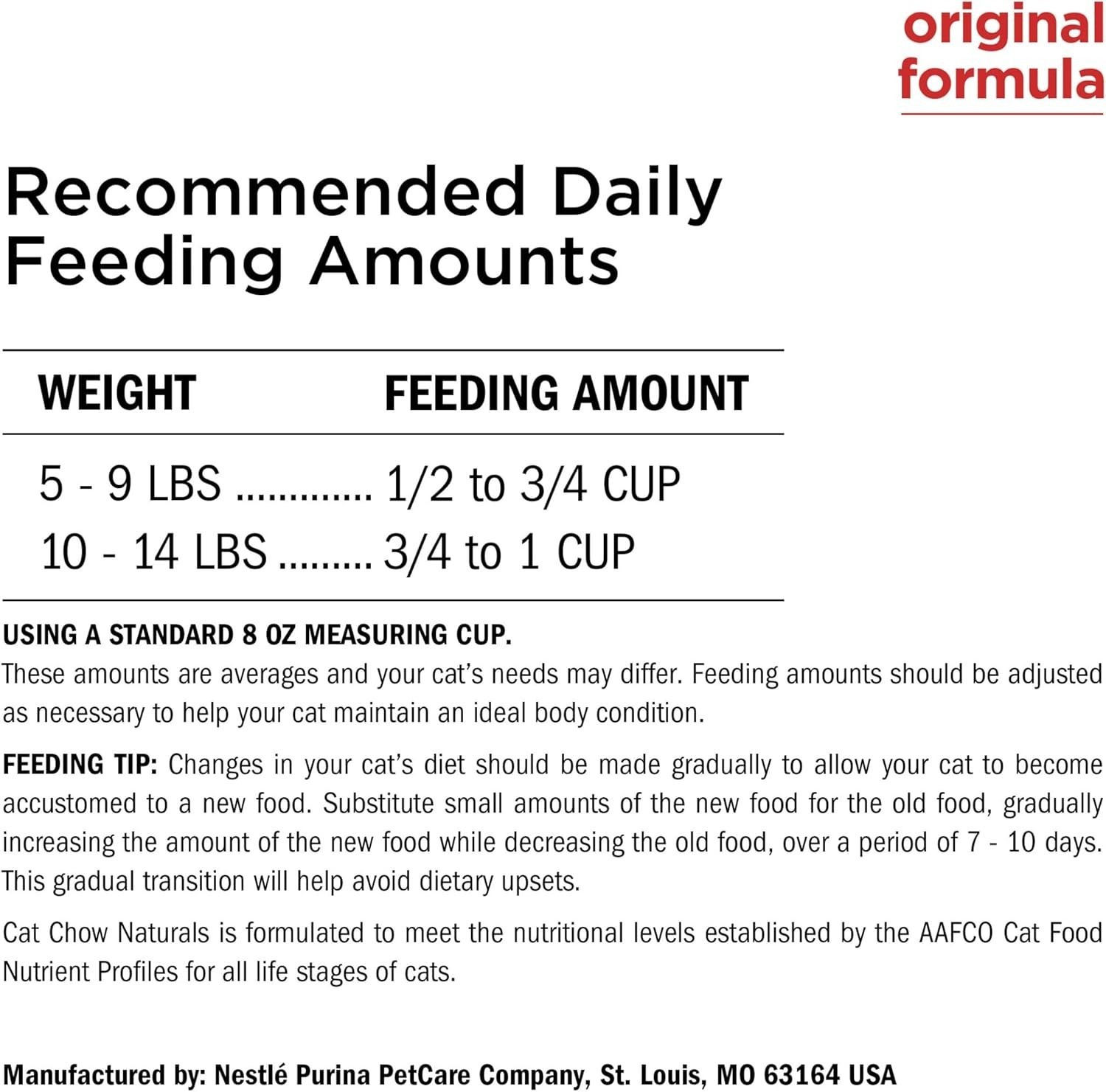 Naturals With Added Vitamins Minerals and Nutrients Dry Cat Food 3.15 lb
