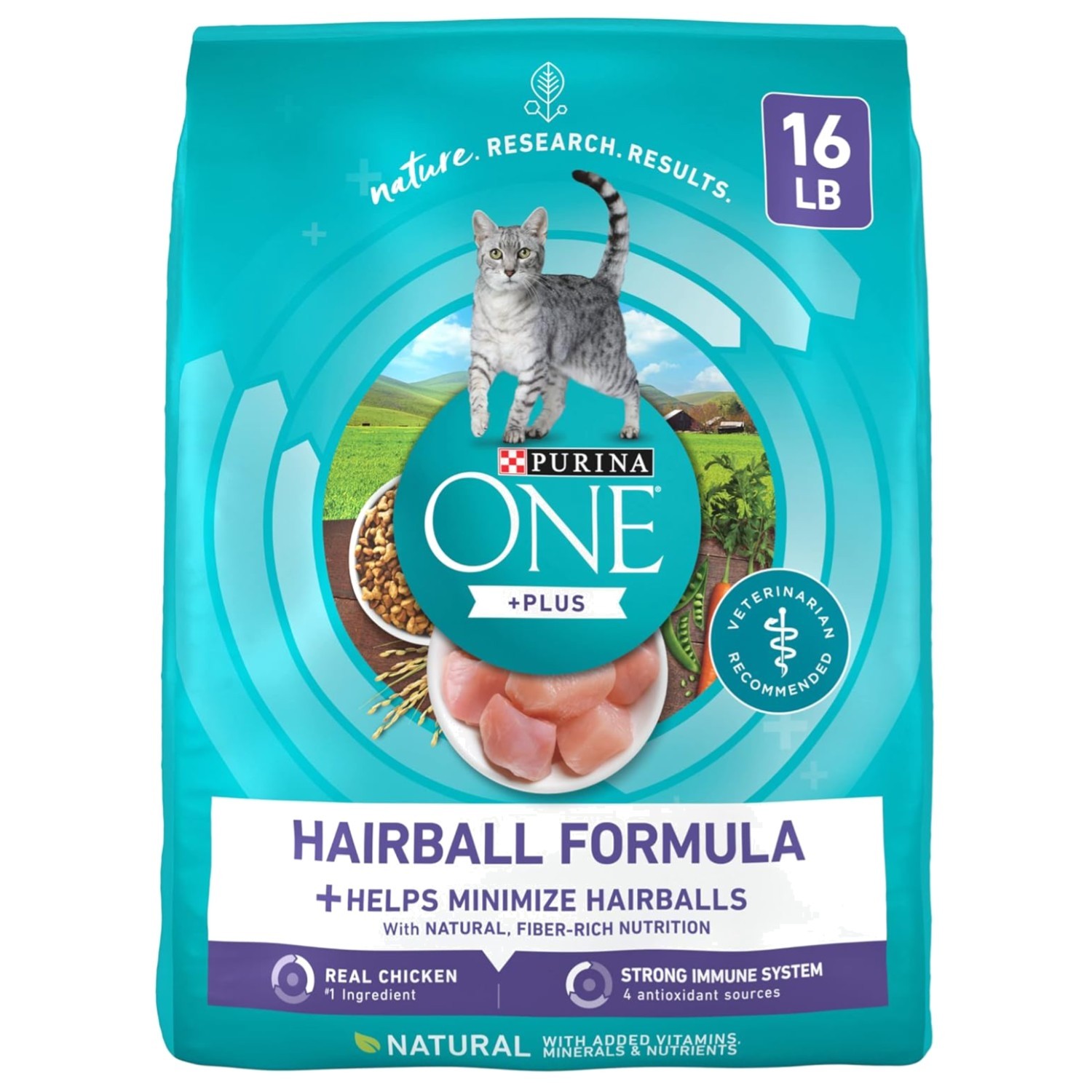 High-Protein Chicken Cat Food with Hairball Control – 16 lb All-Natural Formula