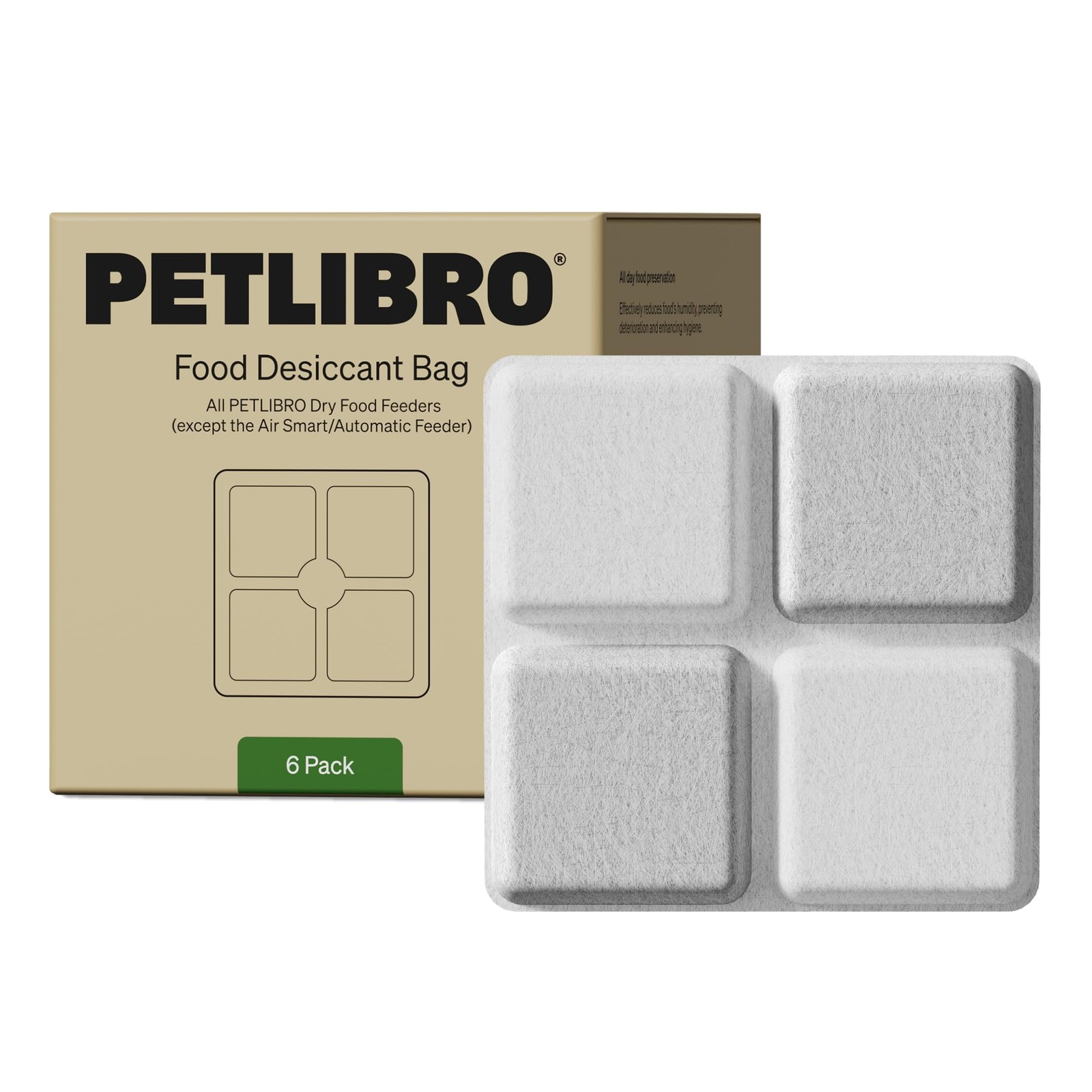 PETLIBRO Pet Food Desiccant Bag, 6 Packs 6 White