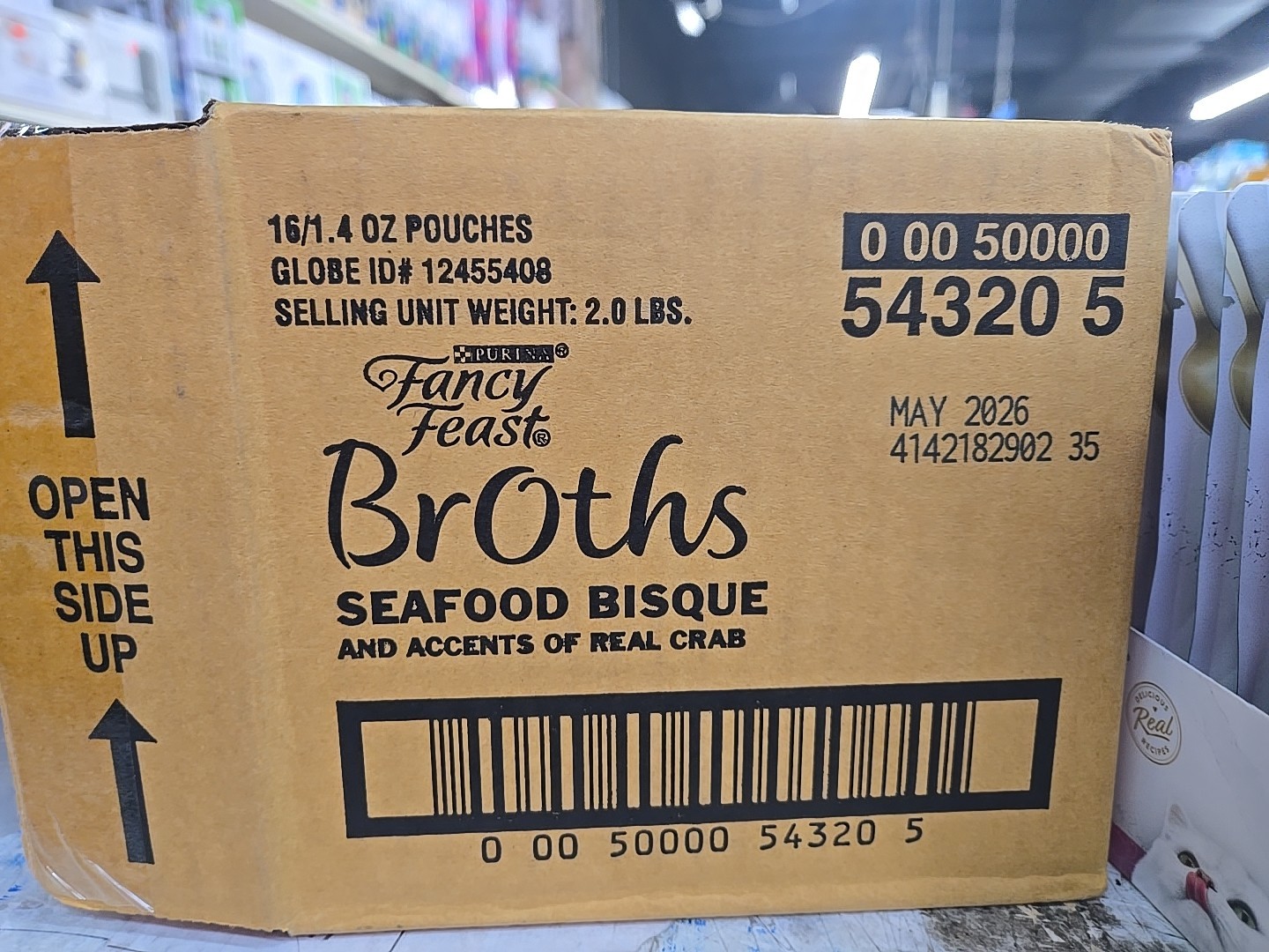 (16 PACK)Purina Fancy Feast Broths Seafood Bisque Crab 1.4oz BBD May2026Cat Food