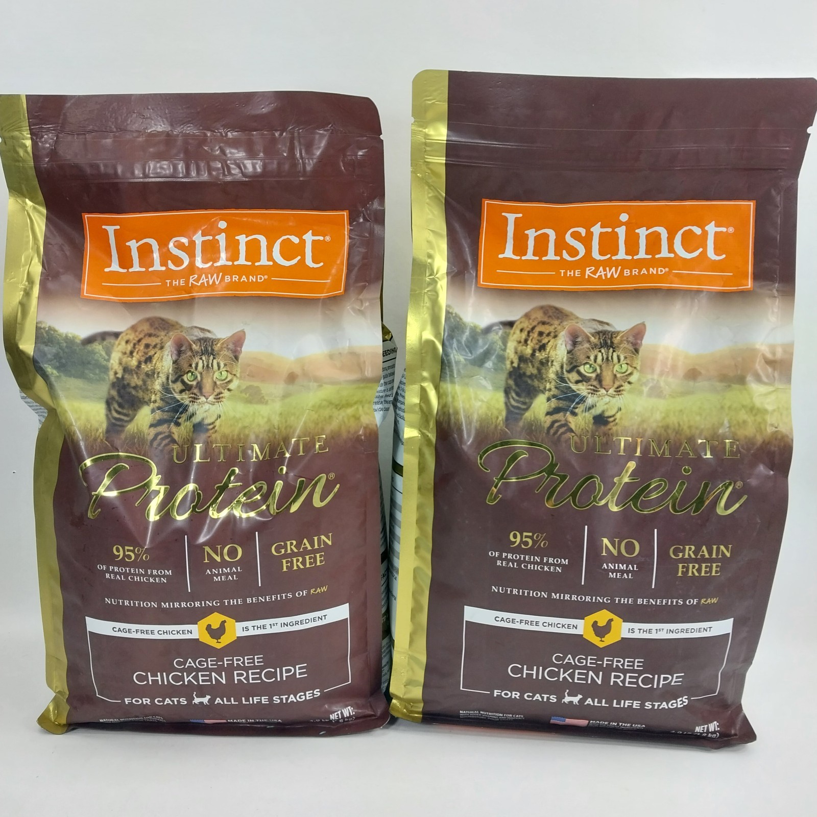 2x Instinct Ultimate Protein Grain Free Dry Cat Food 4 Pound Cage Free Chicken