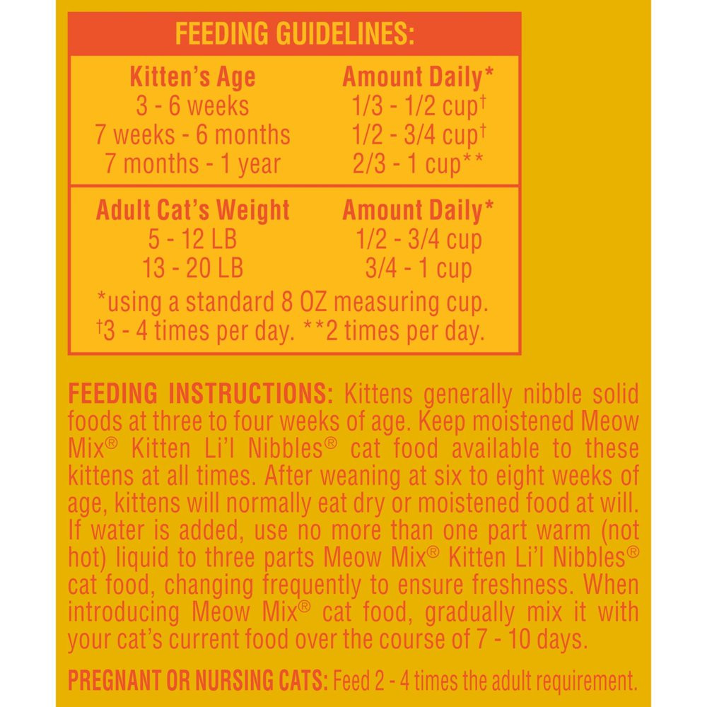 Meow Mix Kitten Li’L Nibbles Dry Cat Food, 3.15-Pound Bag Free & Fast Shipping