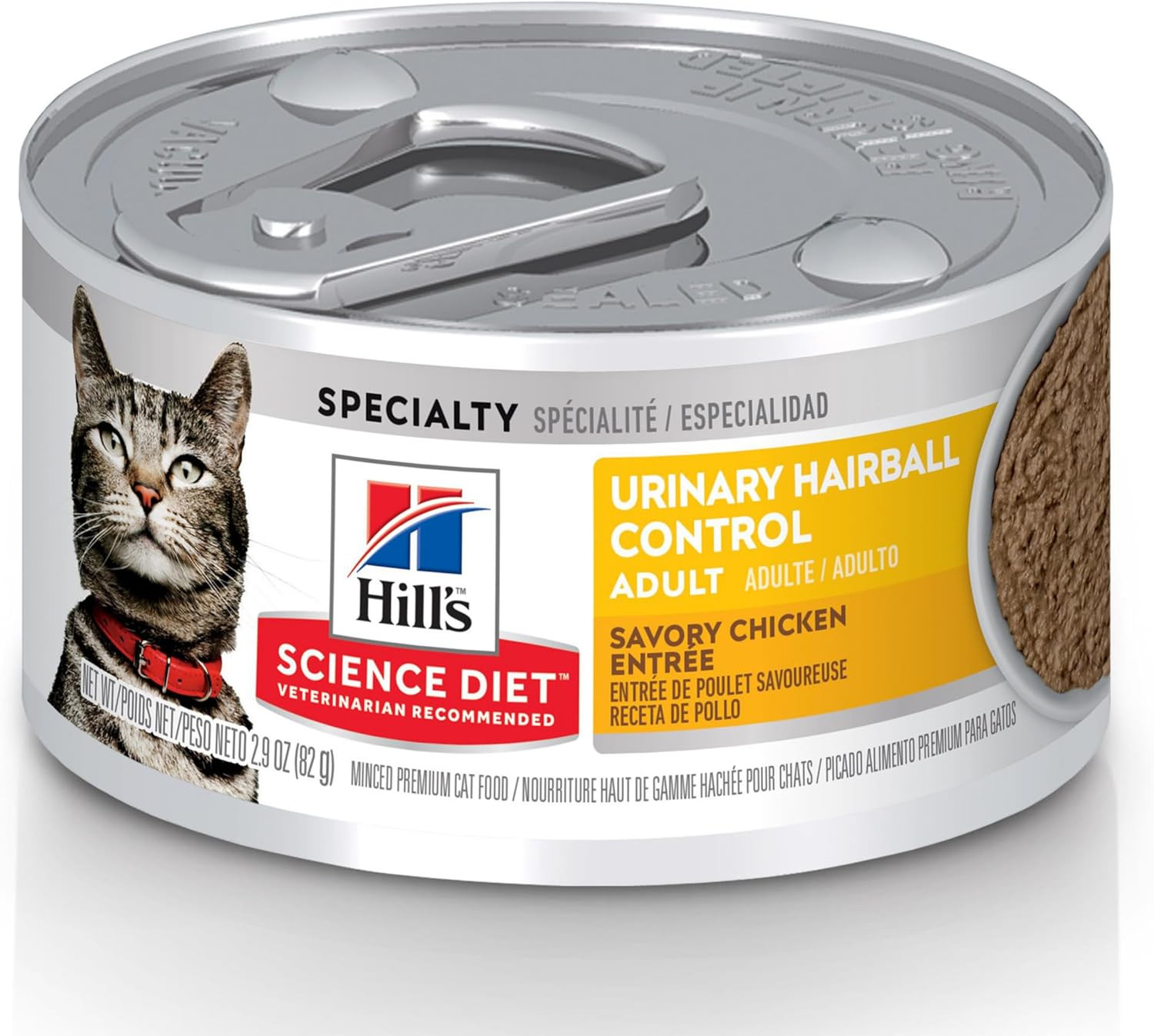 Hill’S Science Diet Adult Urinary & Hairball Control Wet Cat Food, Chicken Mince
