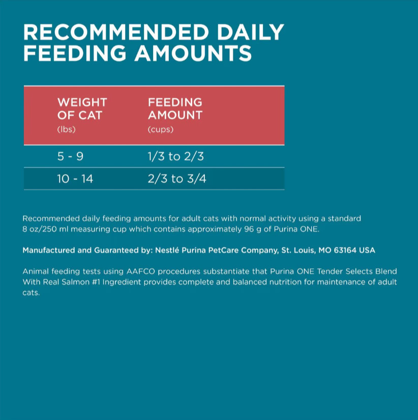 (2 pack) Purina ONE Tender Selects Blend with Real Salmon Dry Cat Food, 16 lb