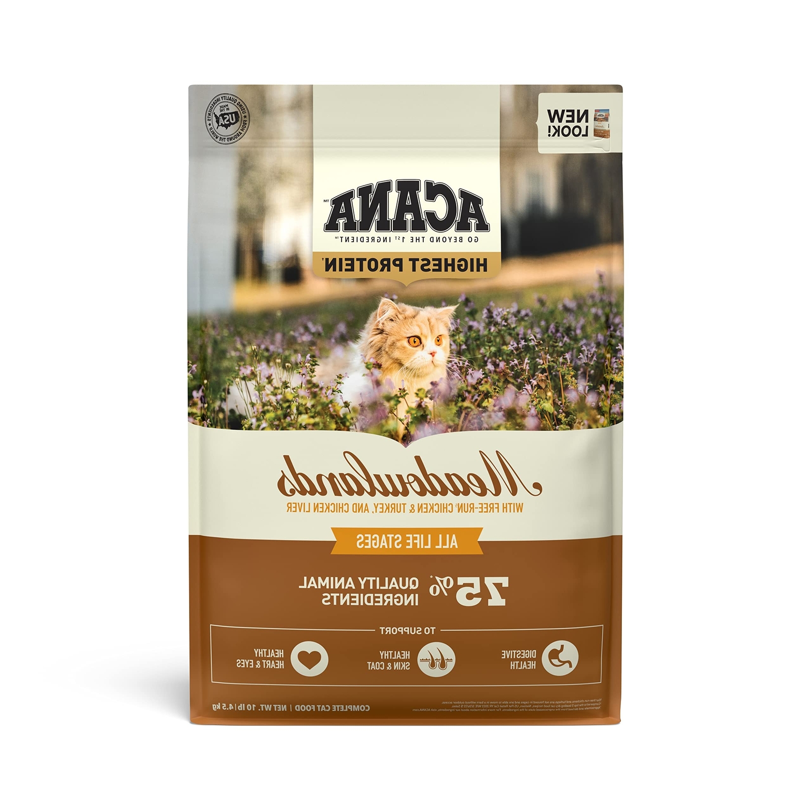 Acana Dry Cat Food, Meadowlands, Chicken, Turkey, Fish and Cage-Free Eggs, 10…